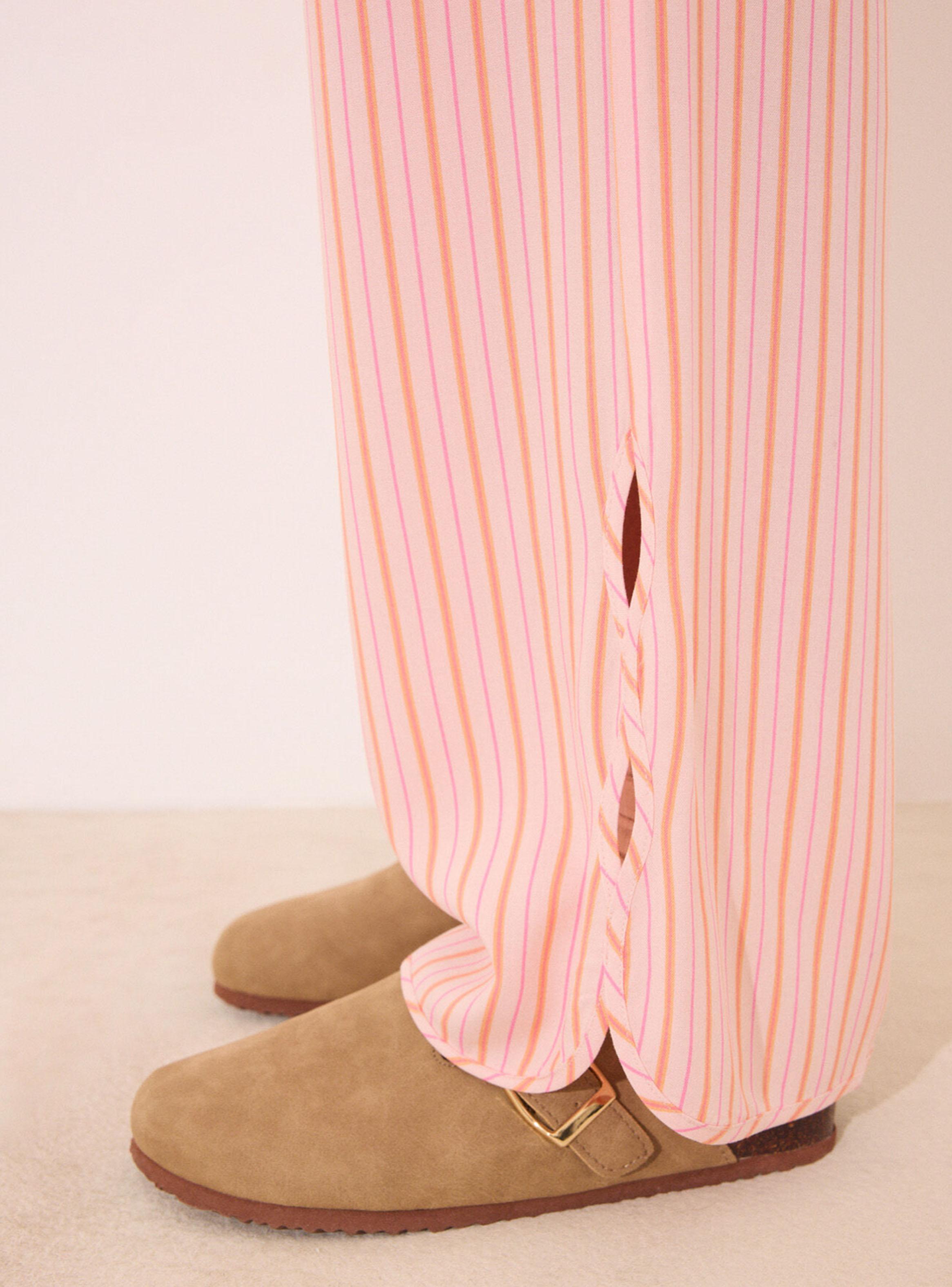 Pantalón Largo Viscosa Estampado Rayas-3