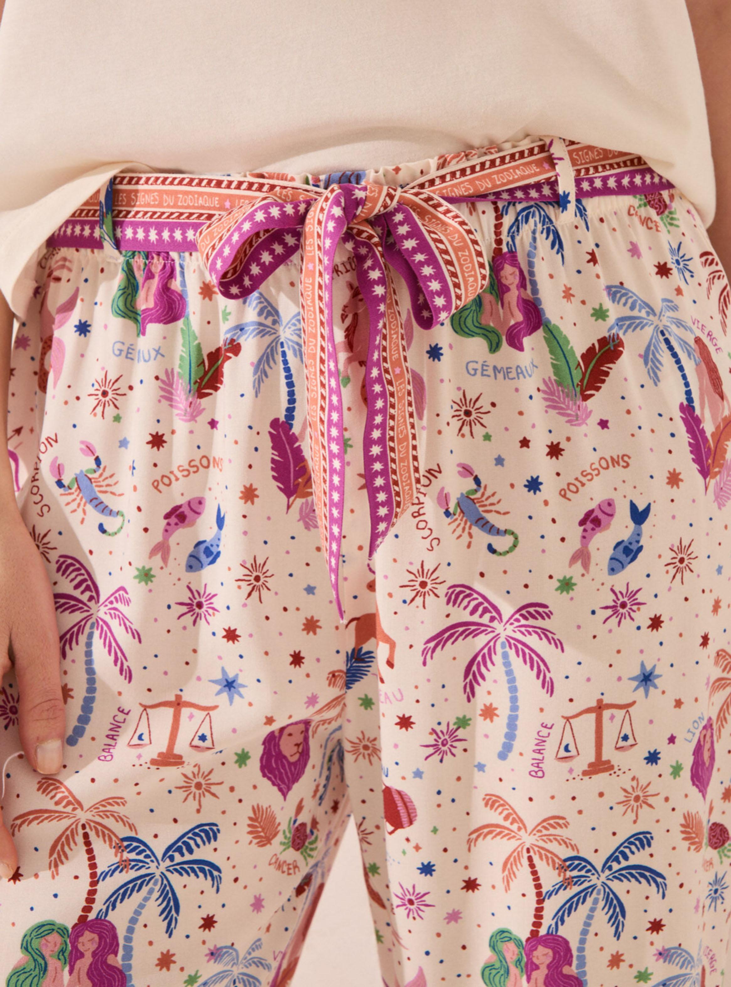 Pantalón Largo Estampado Multicolor-3