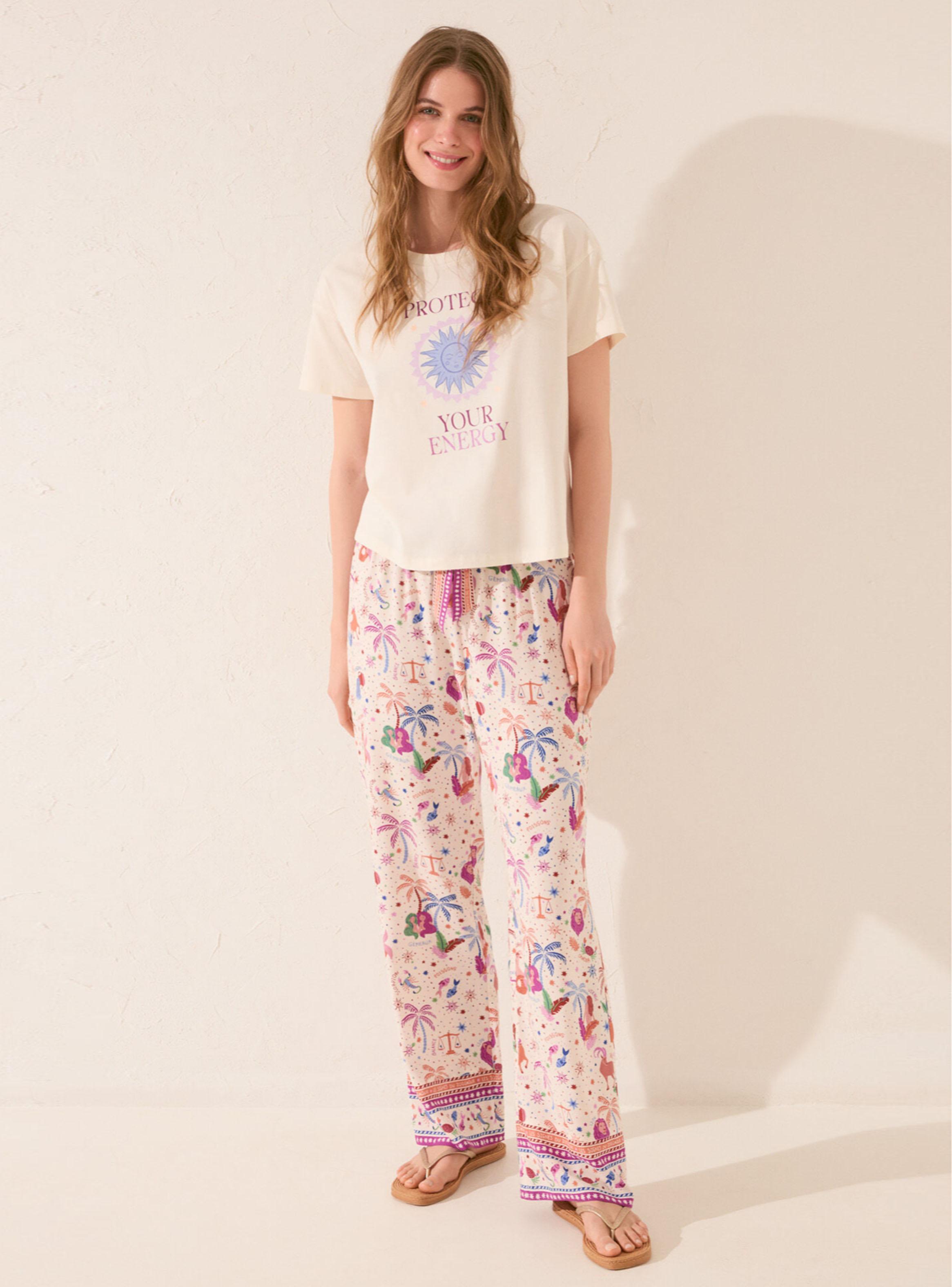 Pantalón Largo Estampado Multicolor-4