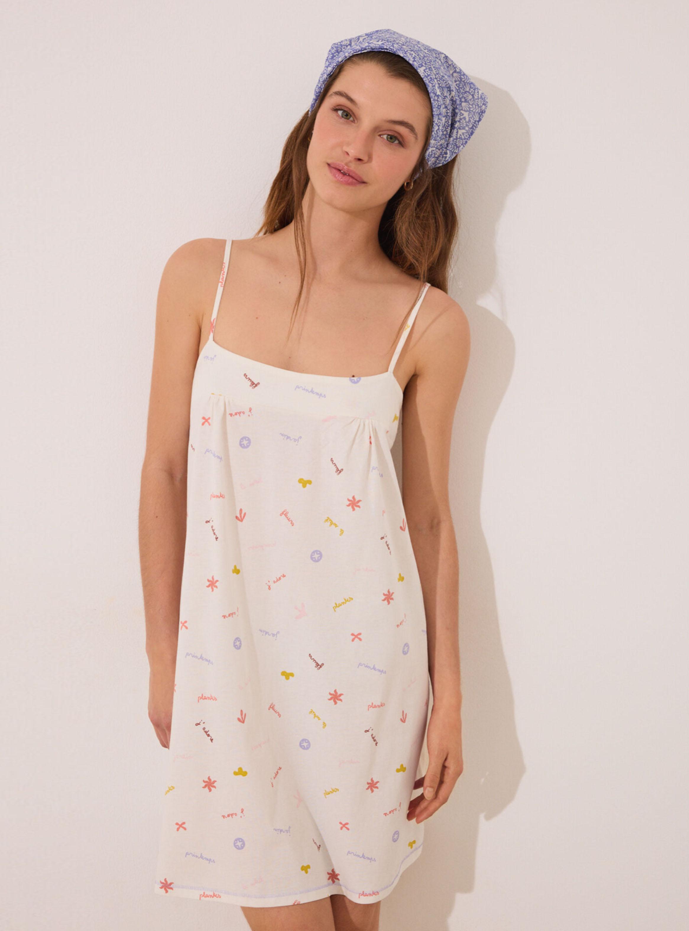 Camisón Midi Algodón Estampado J´Adore-0