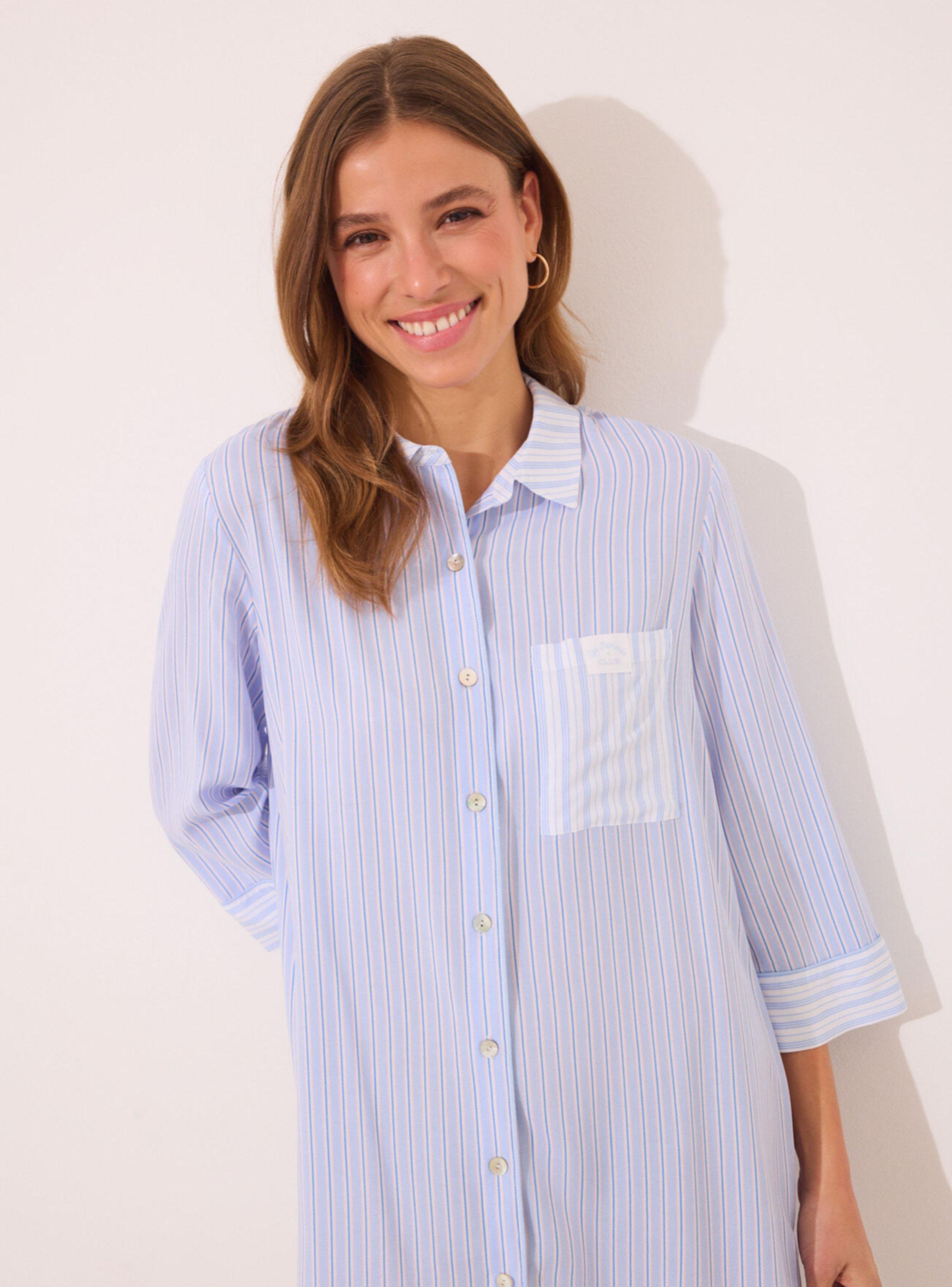 Camisola Corta Viscosa Rayas-3