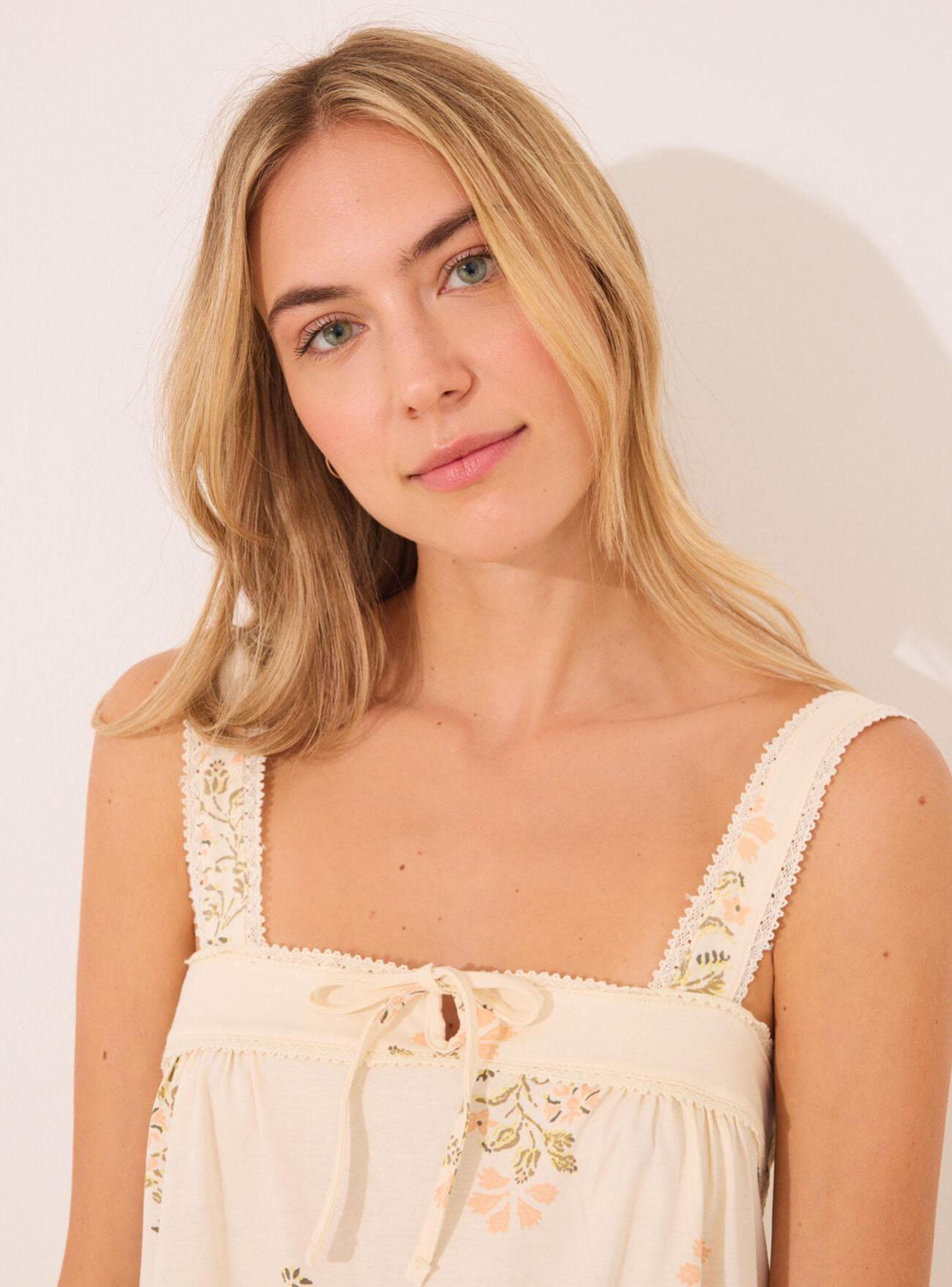 Camisón Midi Tirantes Algodón-2