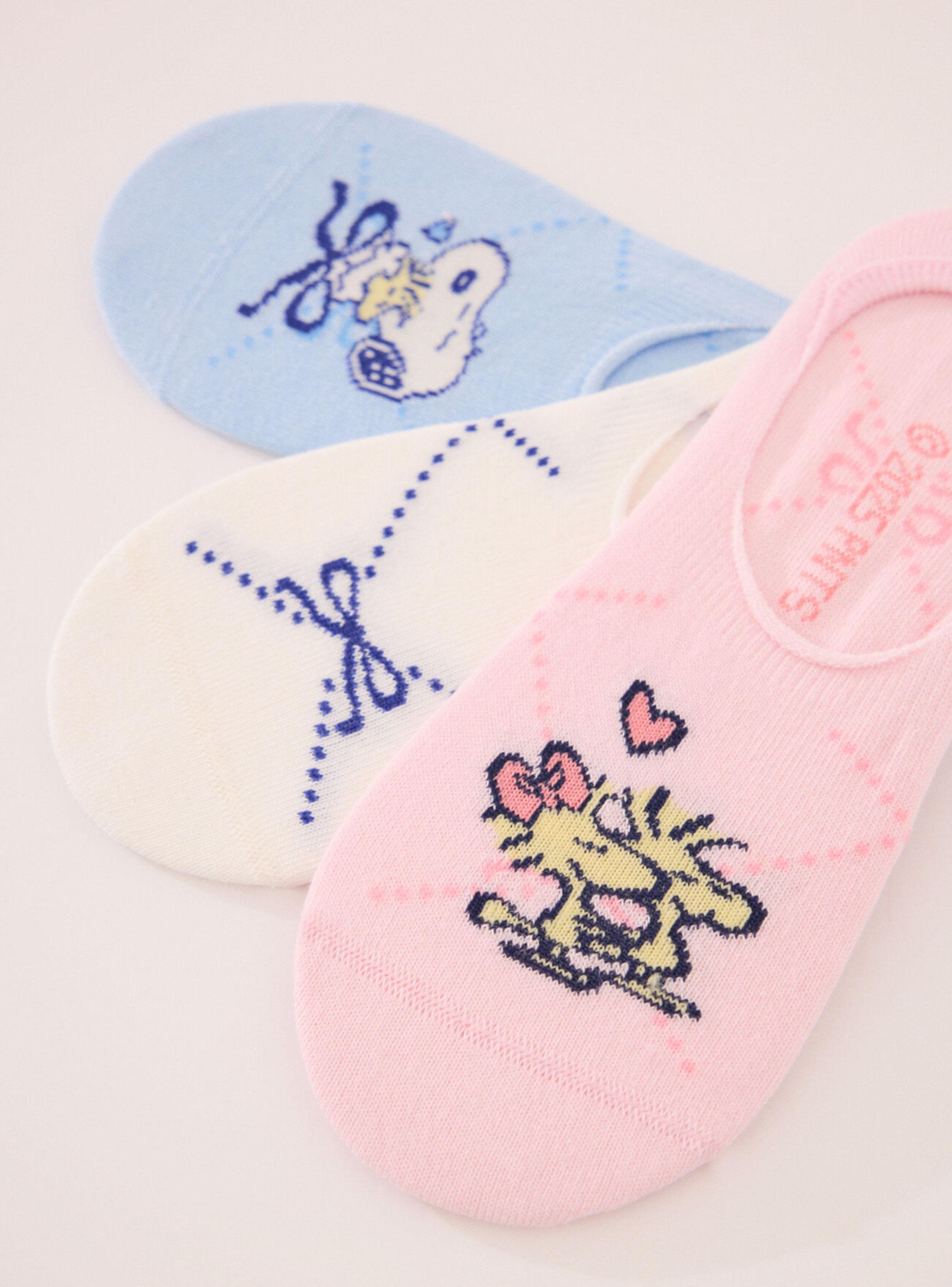 Pack 3 Calcetín Invisibles Algodón Snoopy-2