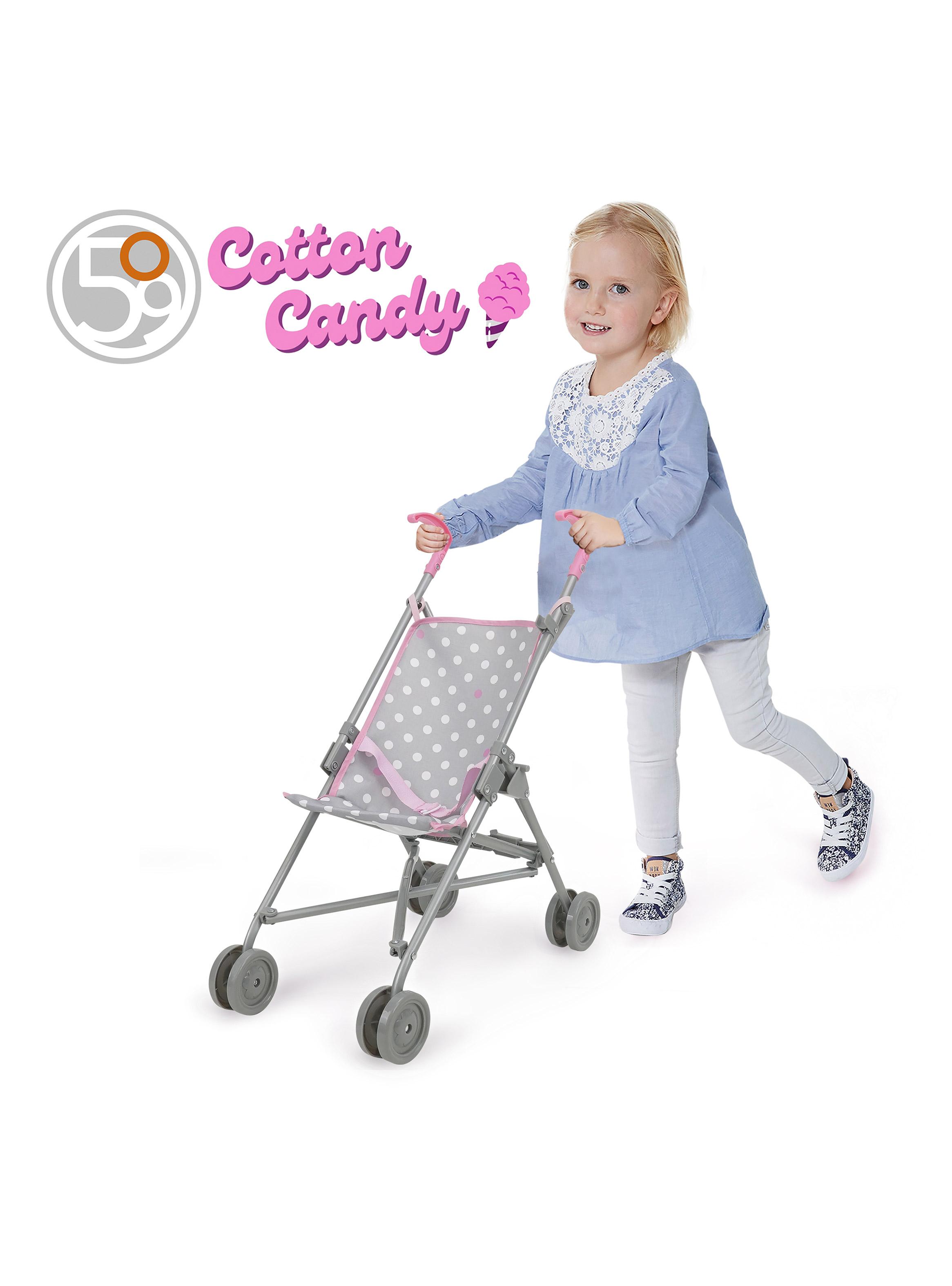 Coche de Muñecas Paragua Cotton Candy Gris/Rosa-4