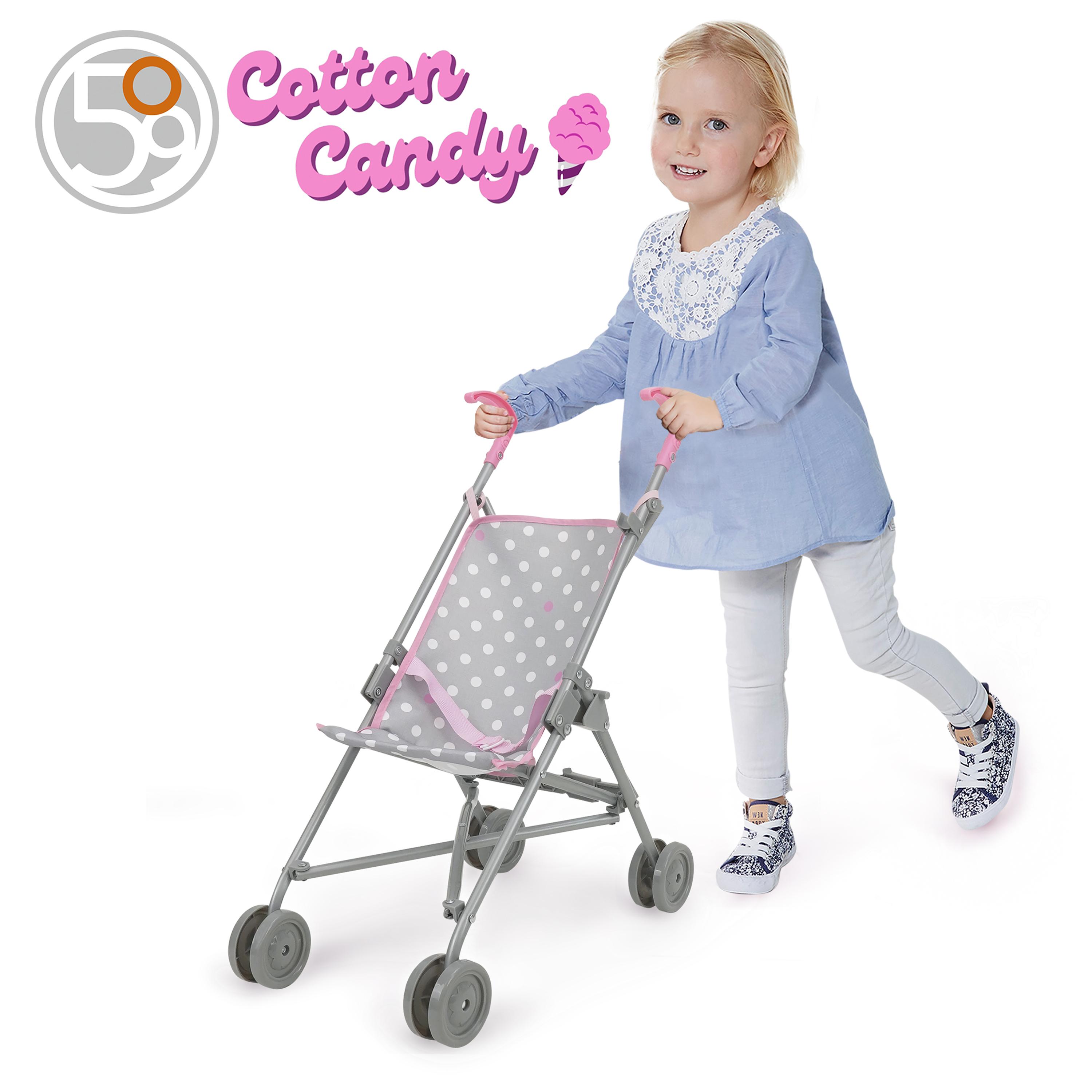 Coche de Muñecas Paragua Cotton Candy Gris/Rosa-4