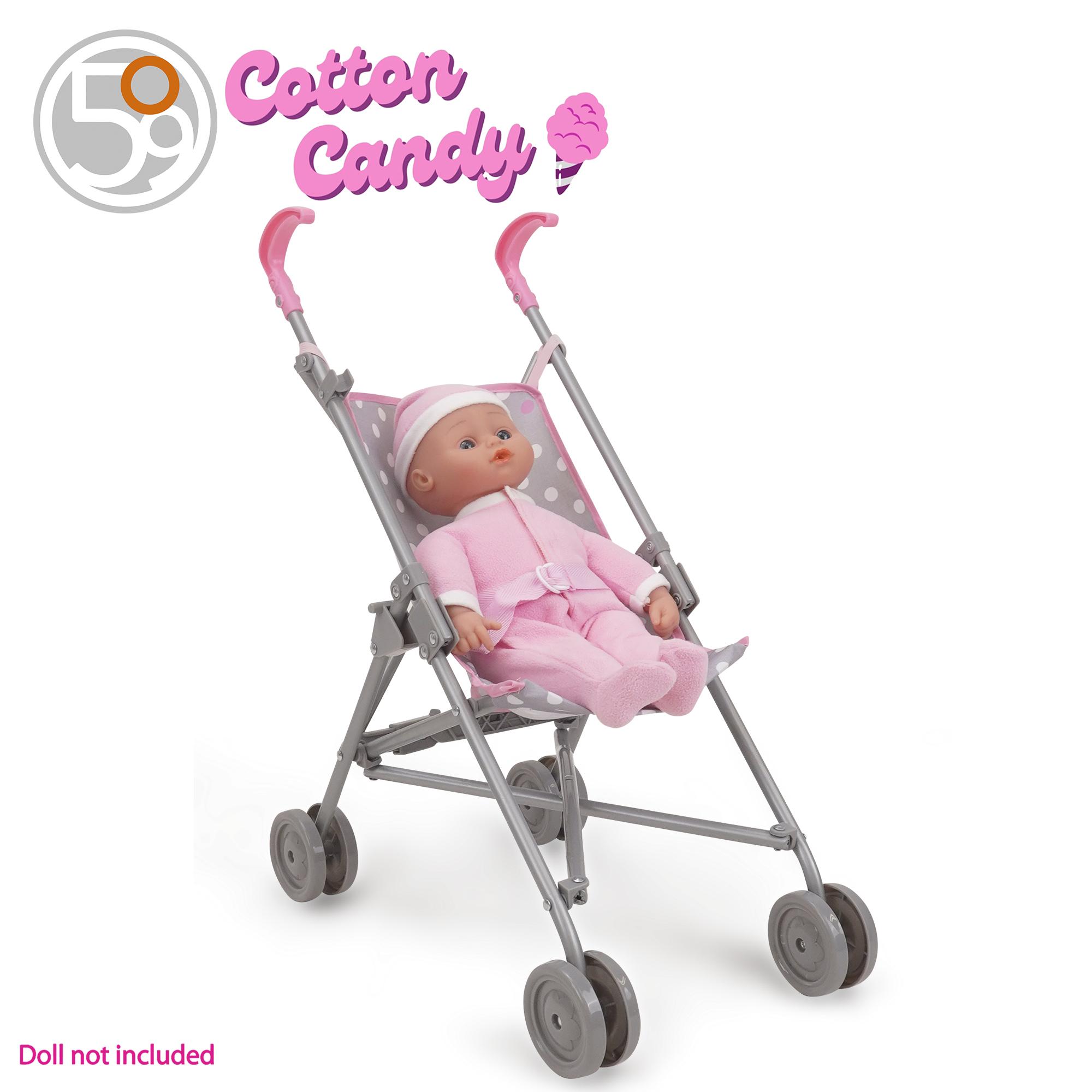 Coche de Muñecas Paragua Cotton Candy Gris/Rosa-3