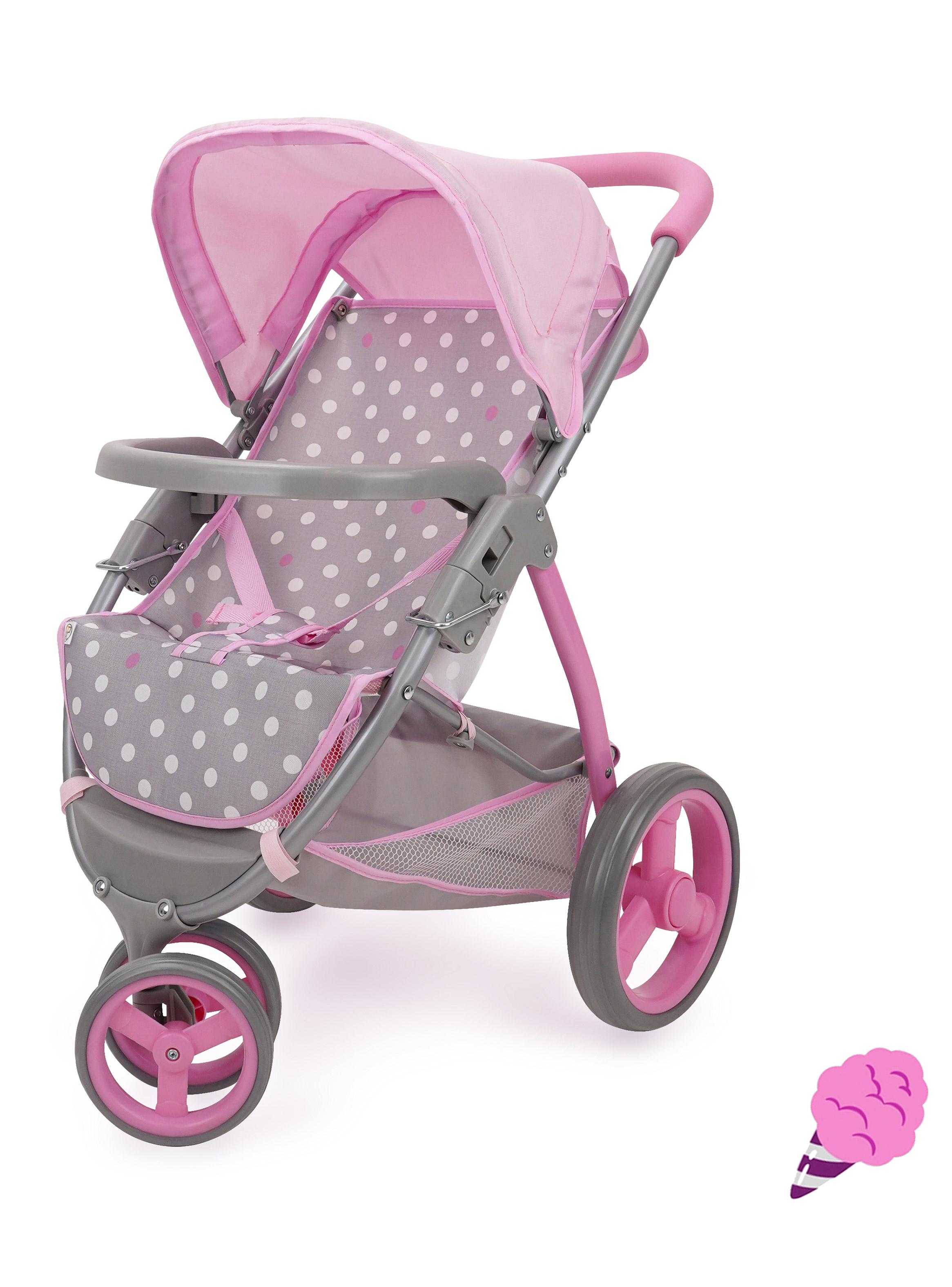Coche de Muñecas Jogger Cotton Candy Gris/Rosa-0