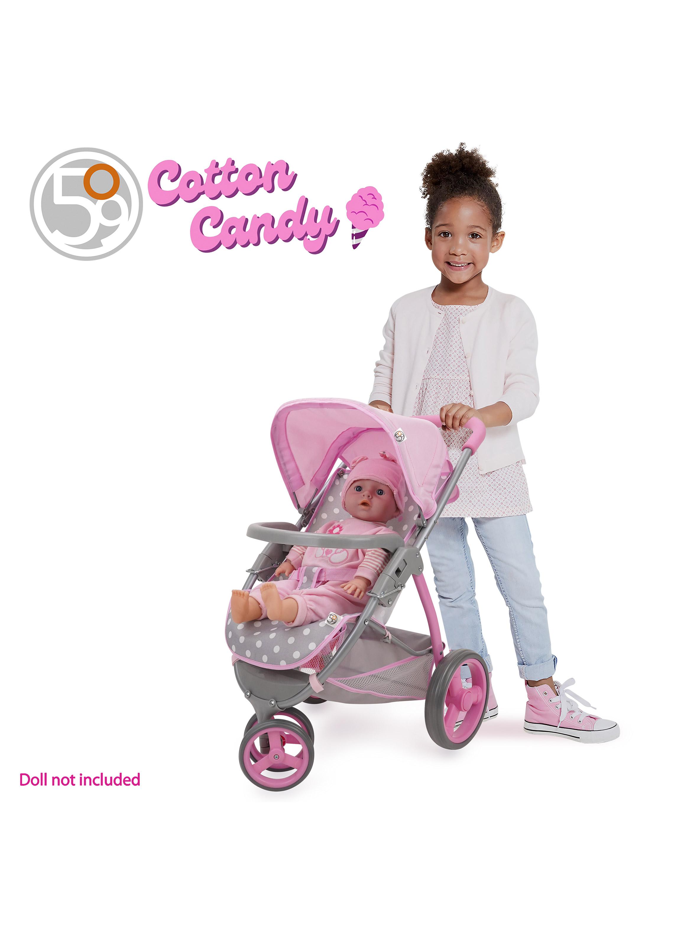 Coche de Muñecas Jogger Cotton Candy Gris/Rosa-4