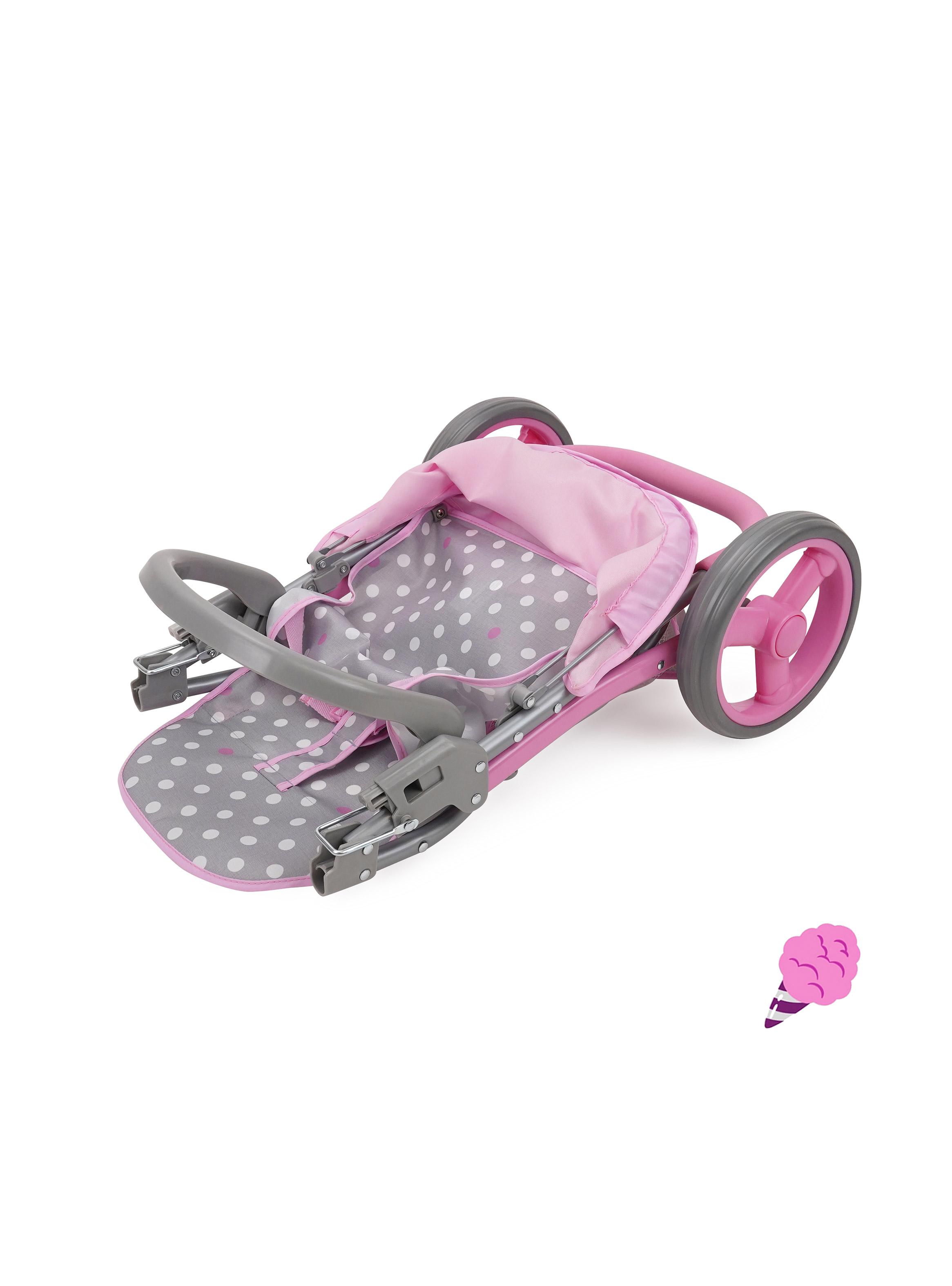 Coche de Muñecas Jogger Cotton Candy Gris/Rosa-3