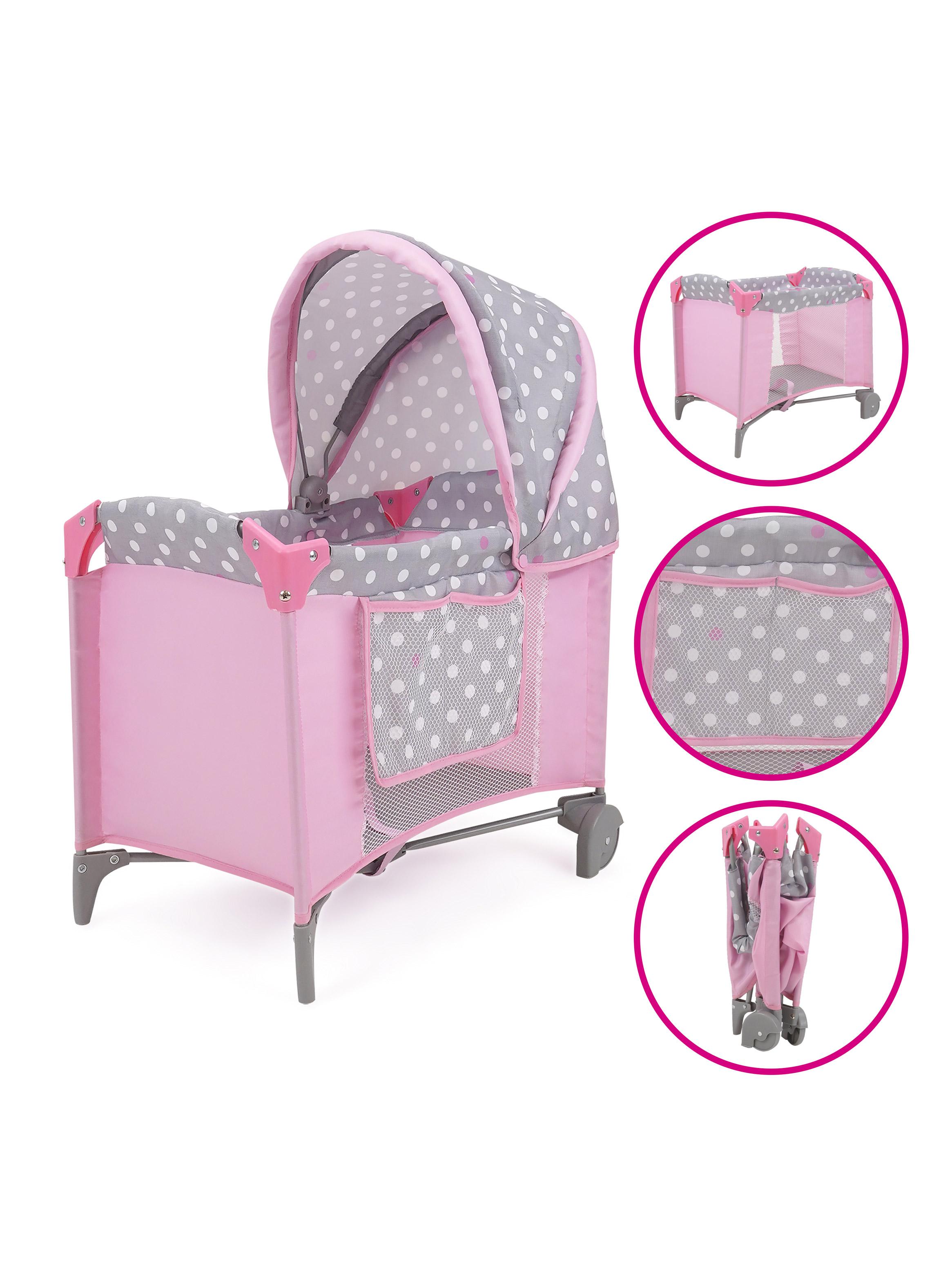 Cuna de Muñecas Cotton Candy Gris/Rosa-3