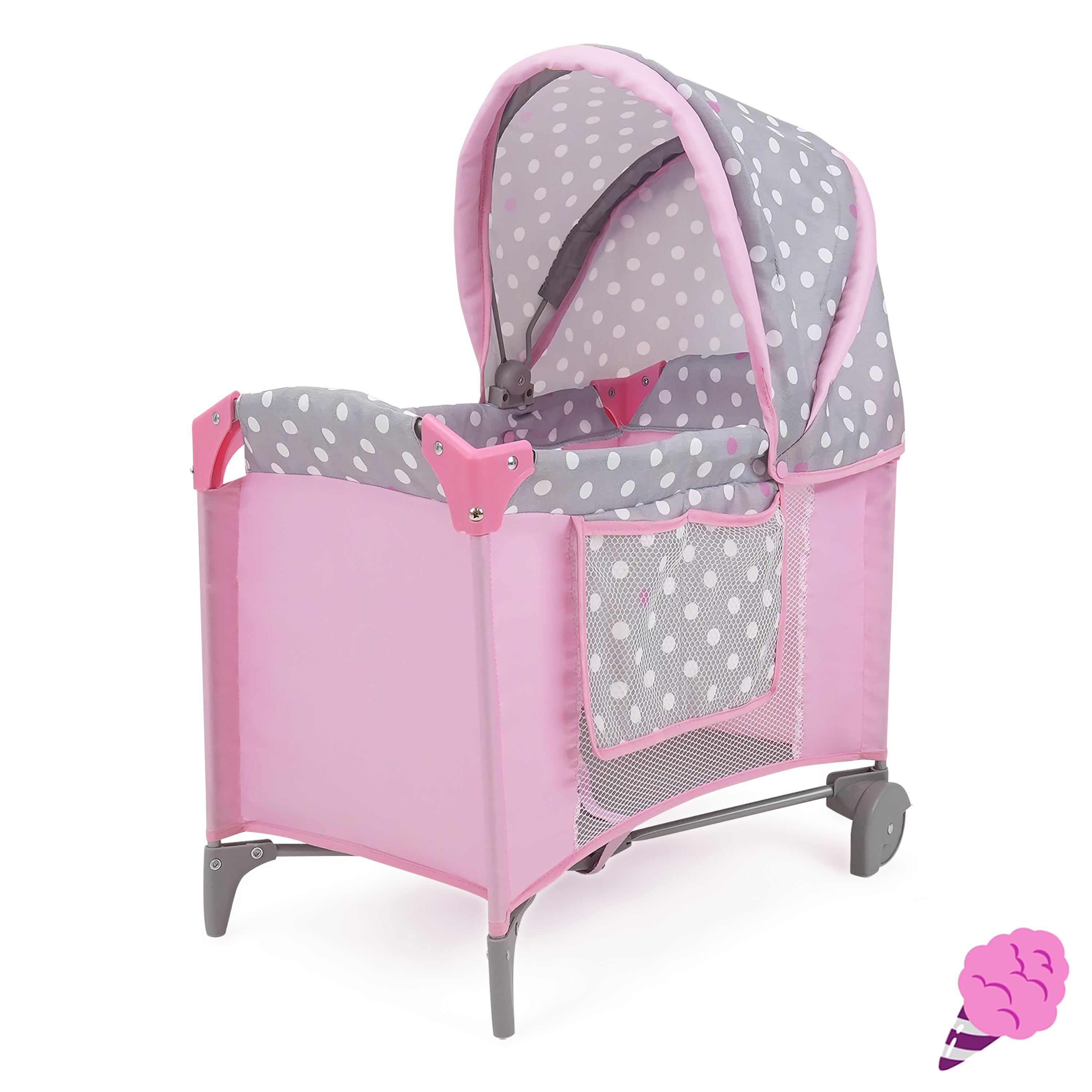 Cuna de Muñecas Cotton Candy Gris/Rosa-0