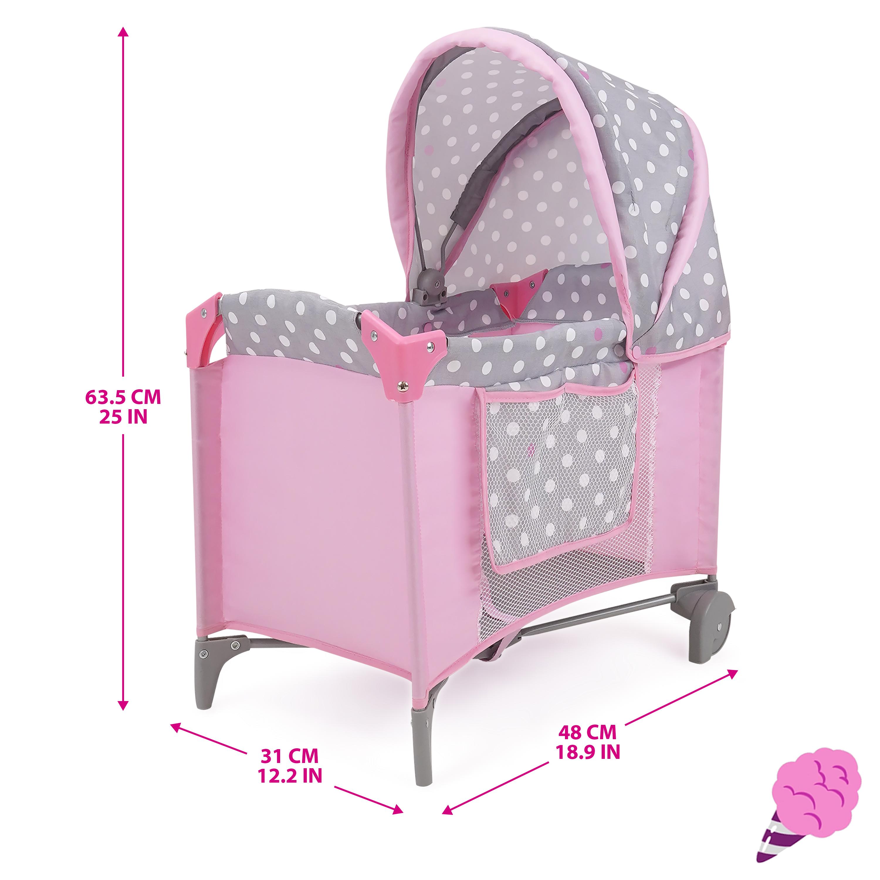 Cuna de Muñecas Cotton Candy Gris/Rosa-1