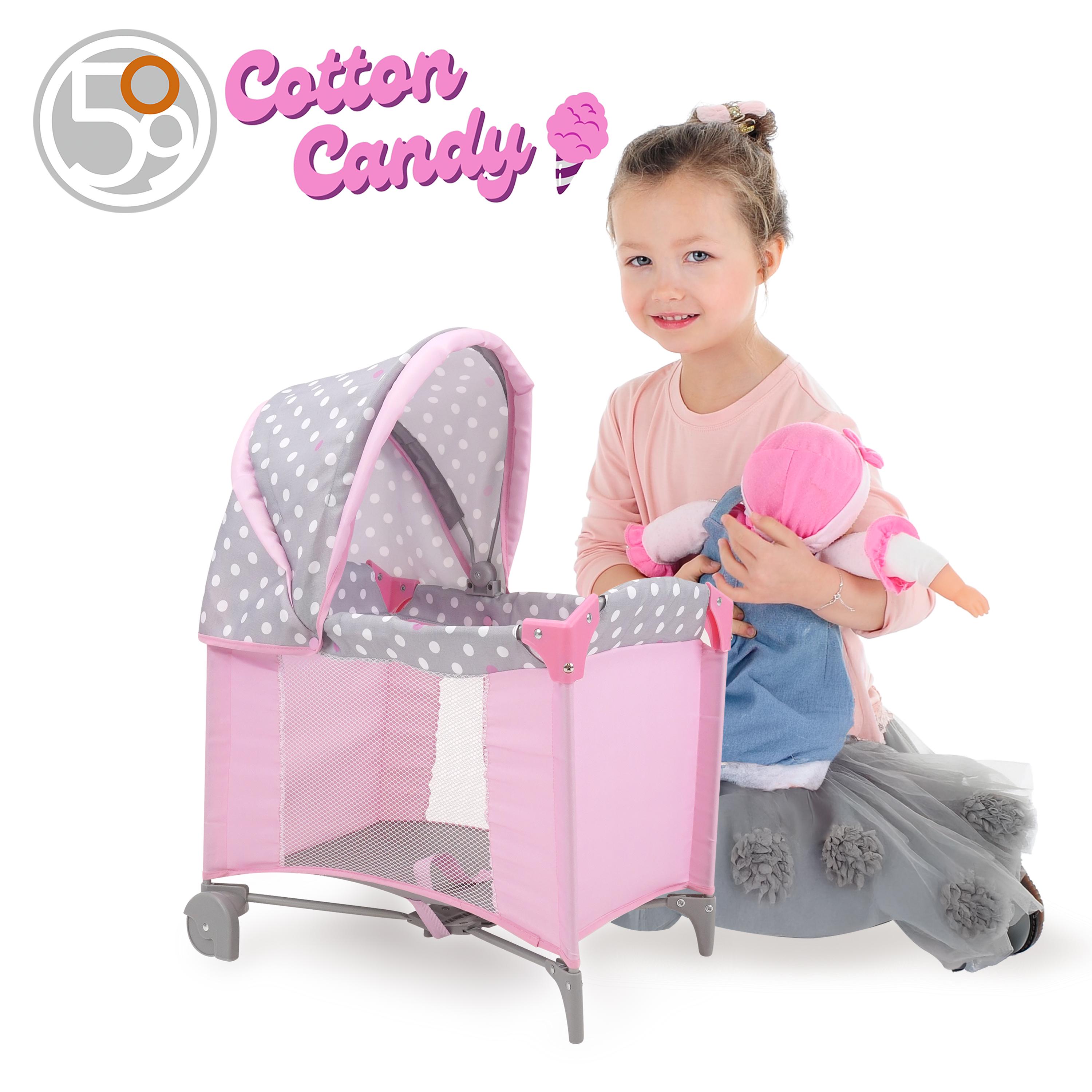 Cuna de Muñecas Cotton Candy Gris/Rosa-4