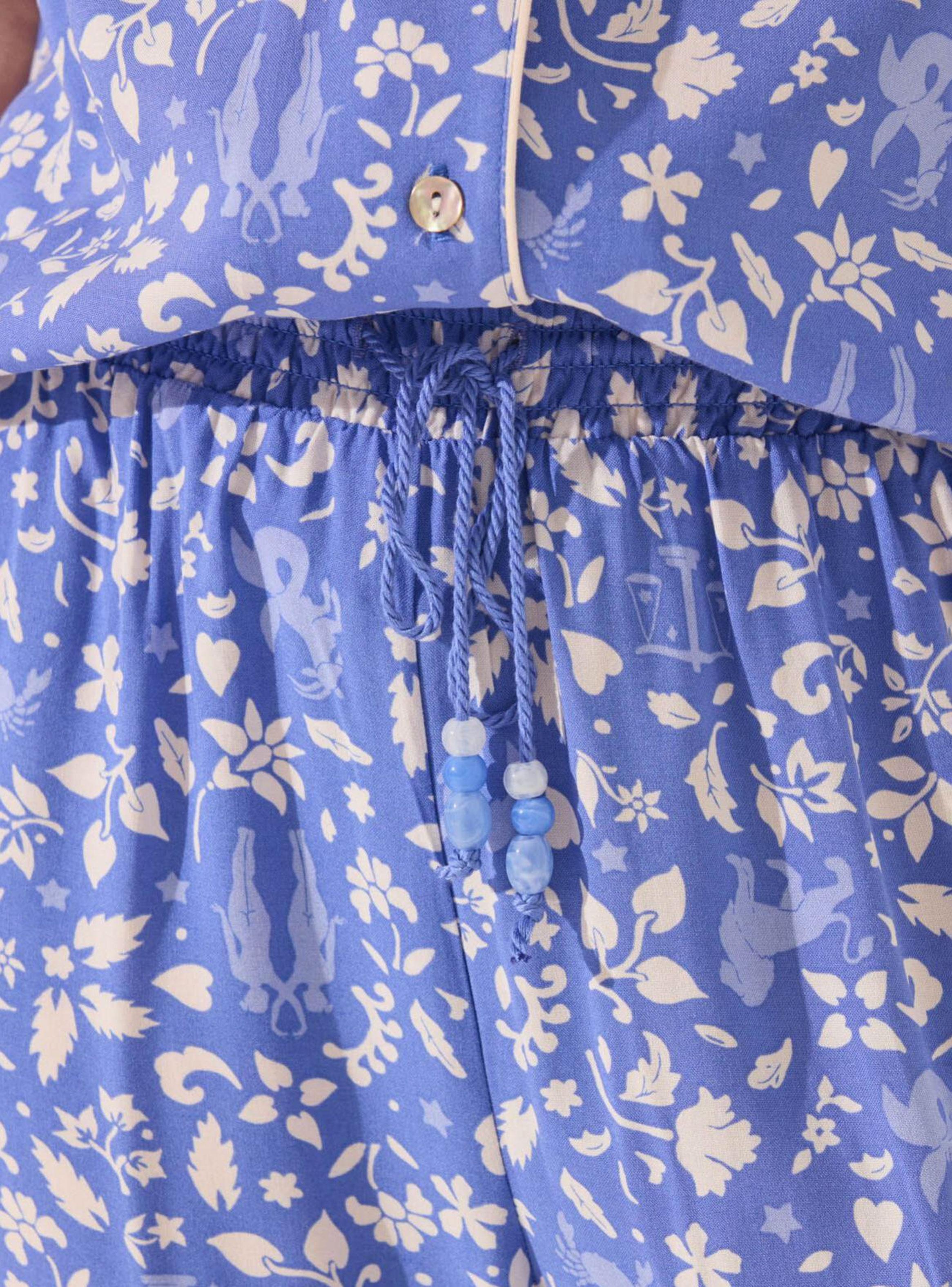 Pijama Camisero Largo Print Flores-5