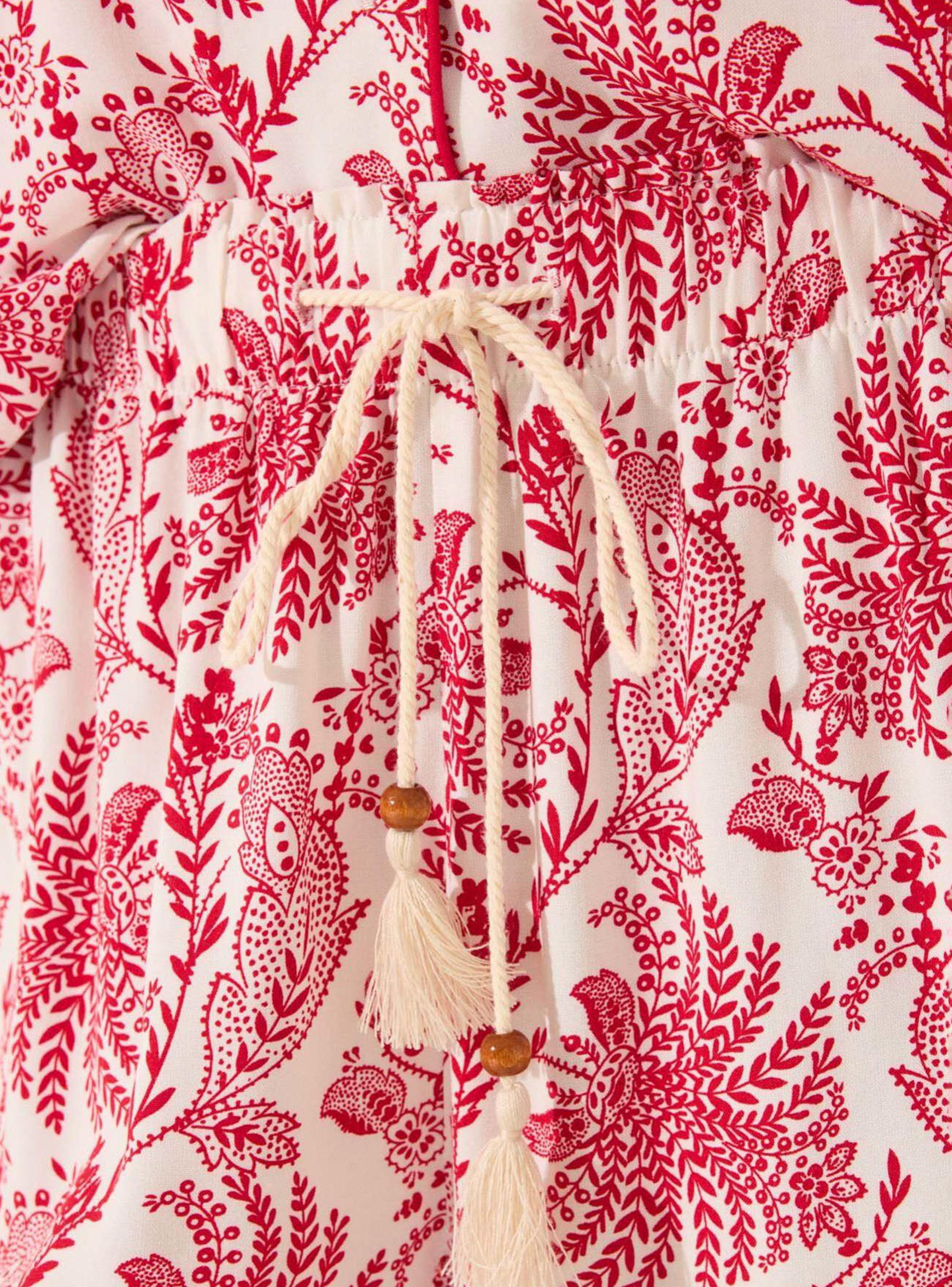 Pijama Camisero Capri Estampado Hojas-4