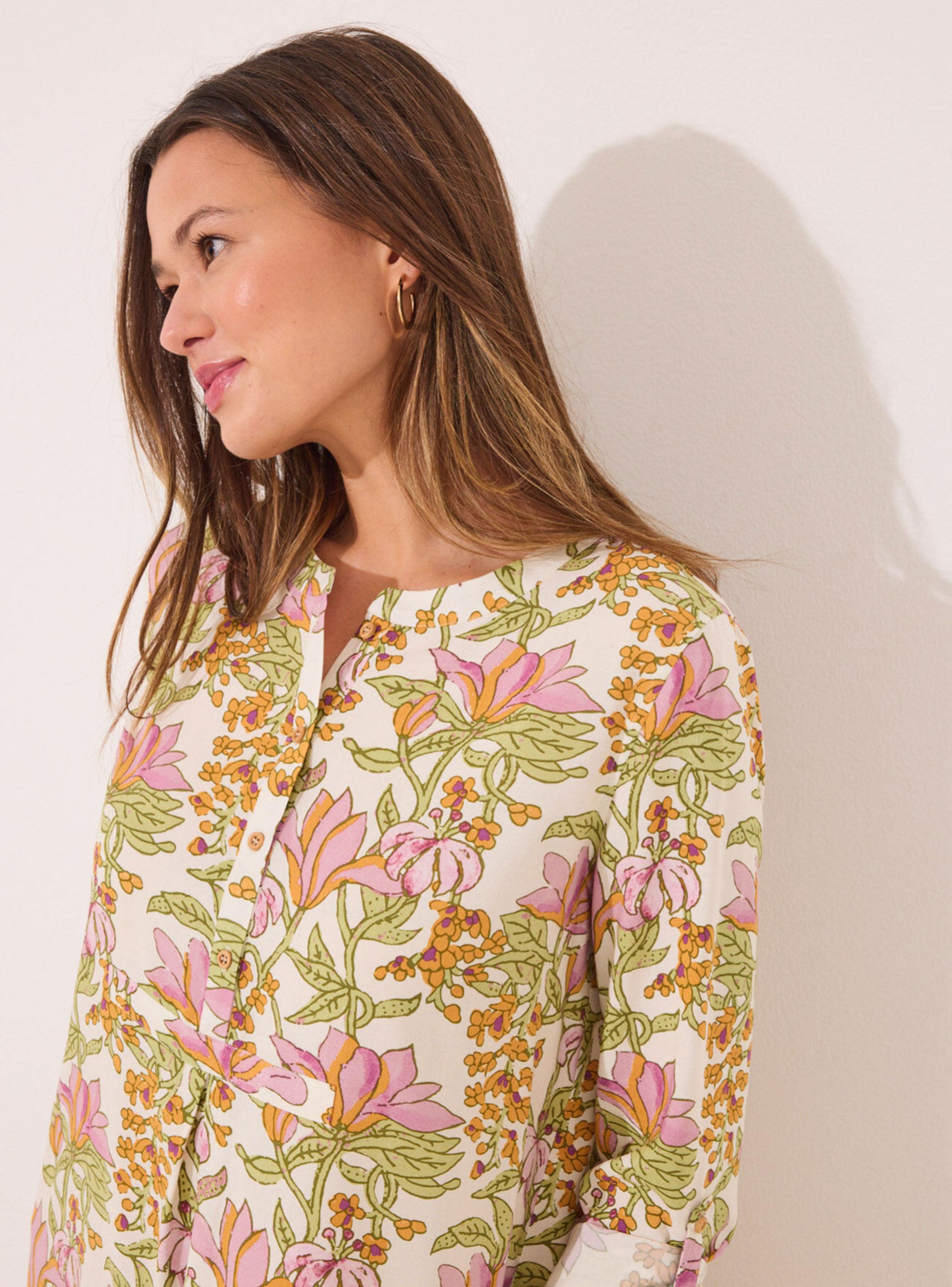 Camisola Viscosa Estampado Flores-2