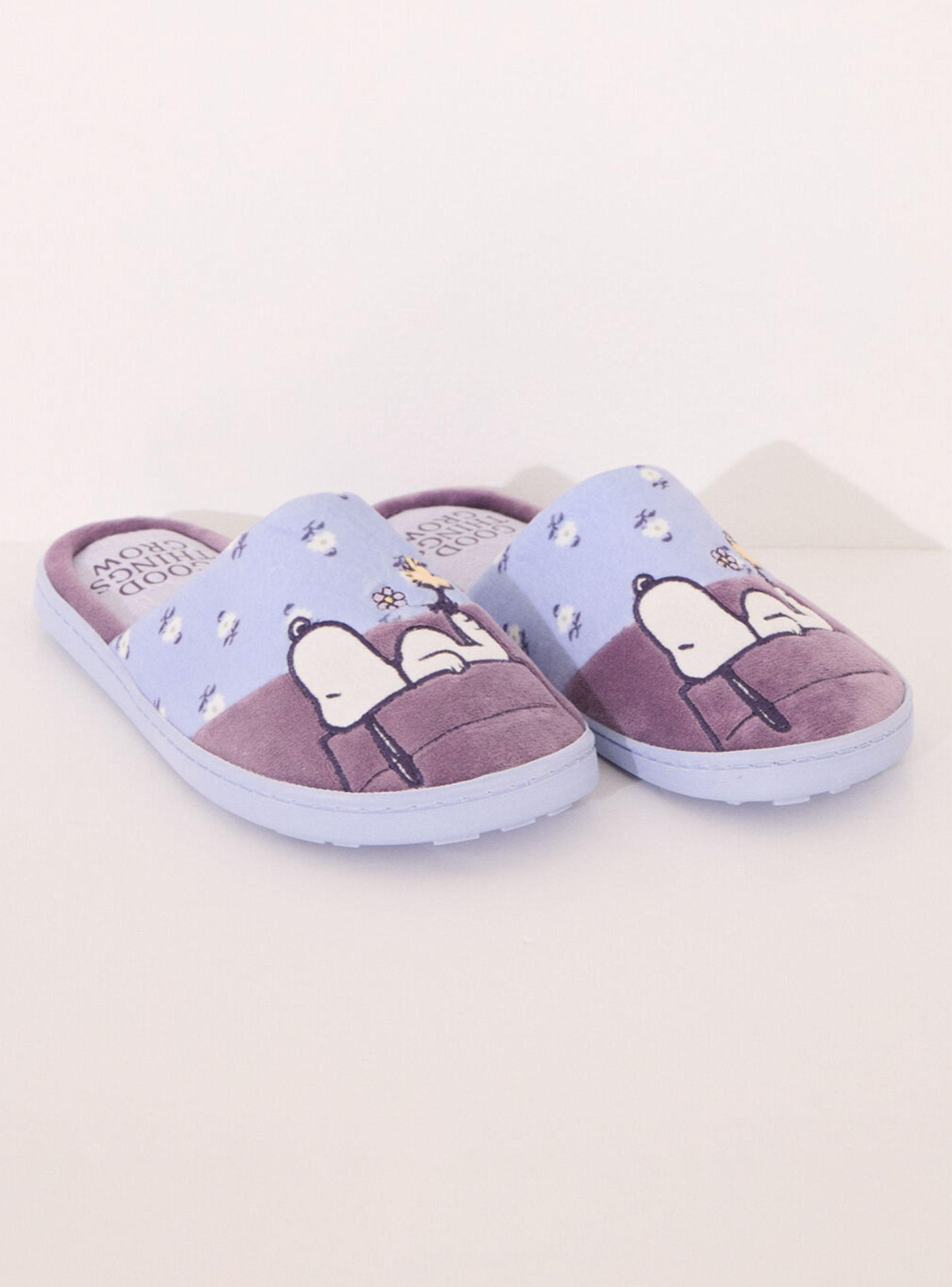 Pantuflas Lila Snoopy-2