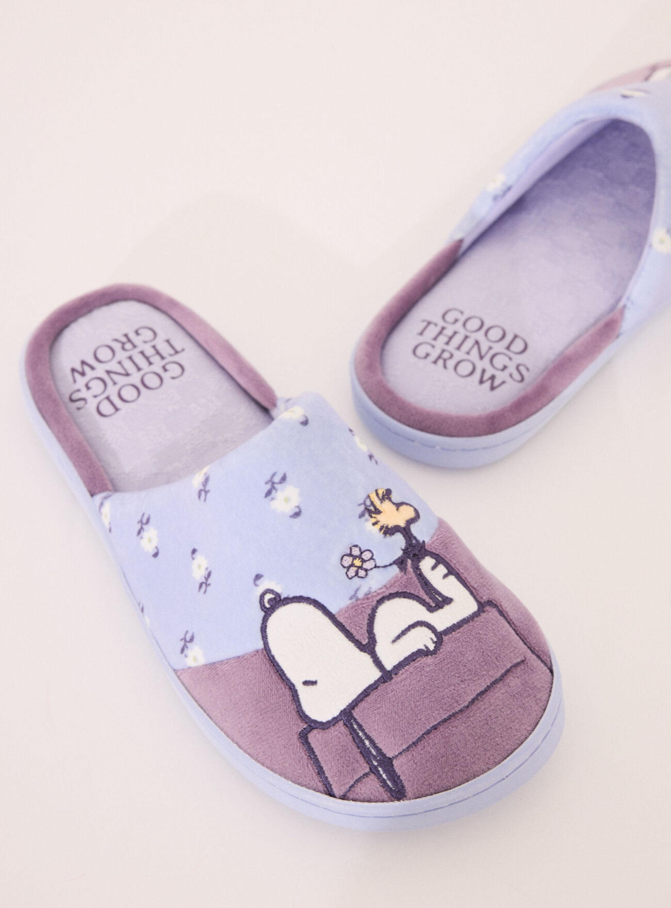 Pantuflas Lila Snoopy-3