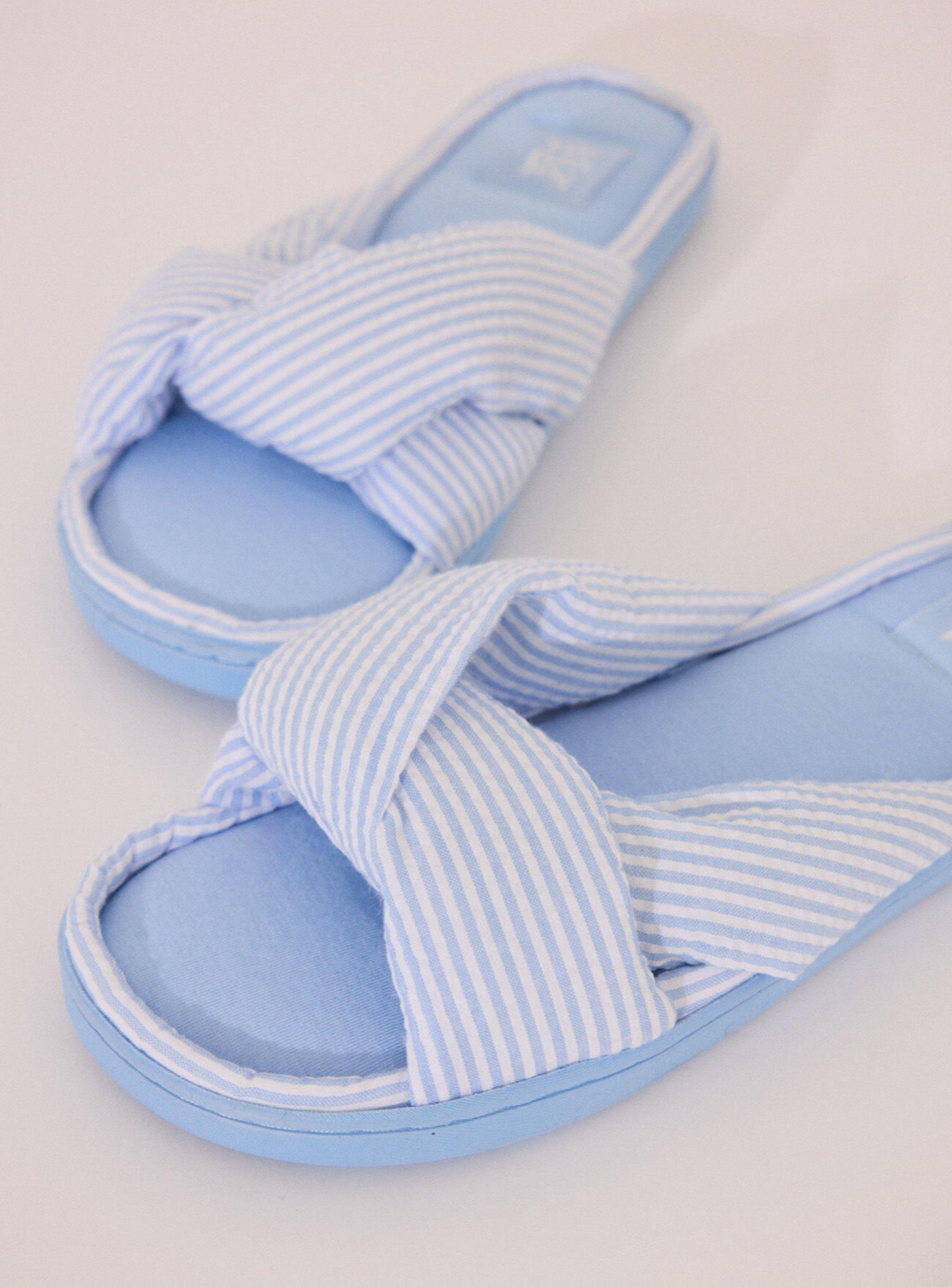 Pantuflas Seersucker Azu-3