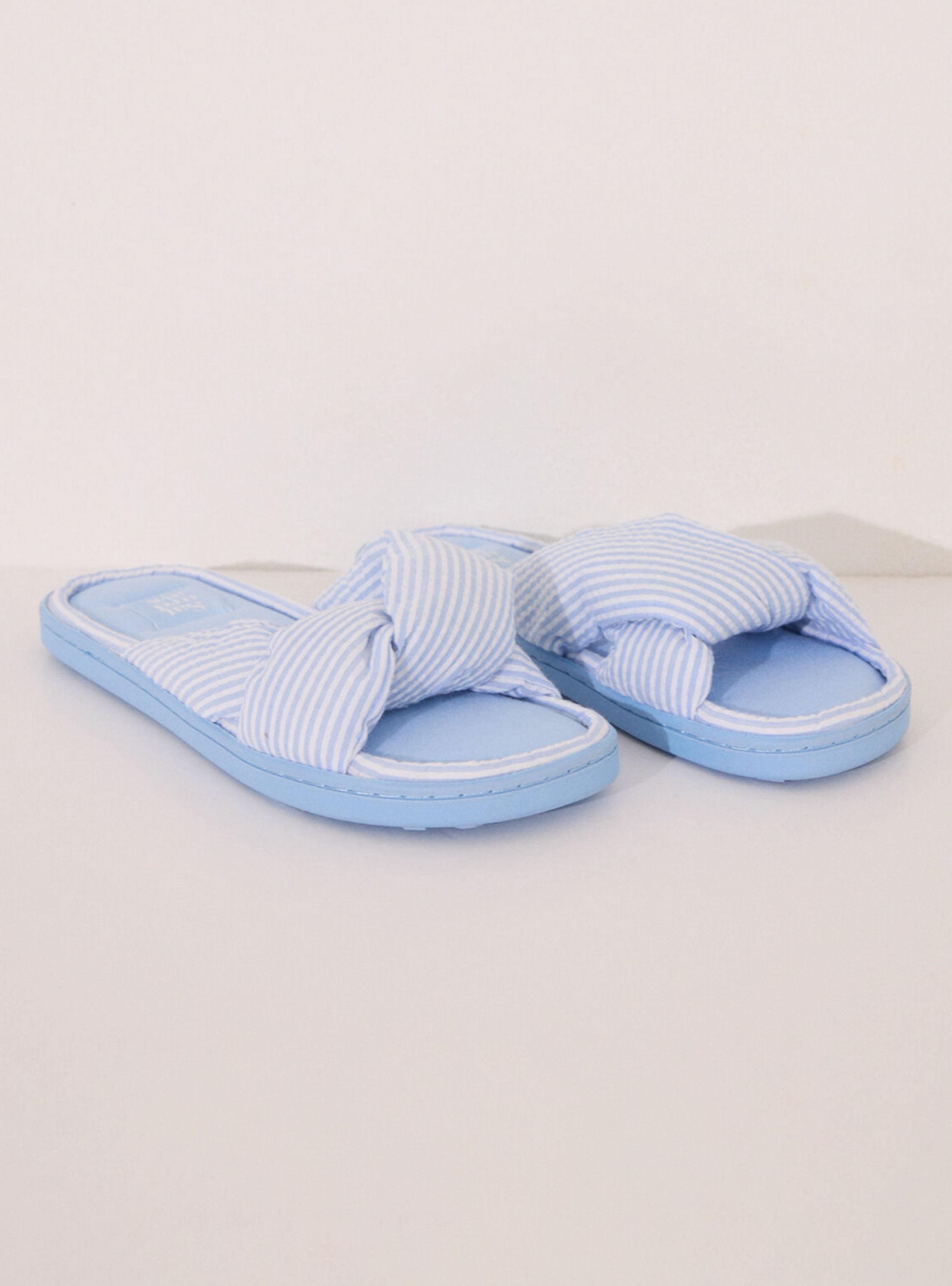 Pantuflas Seersucker Azu-2