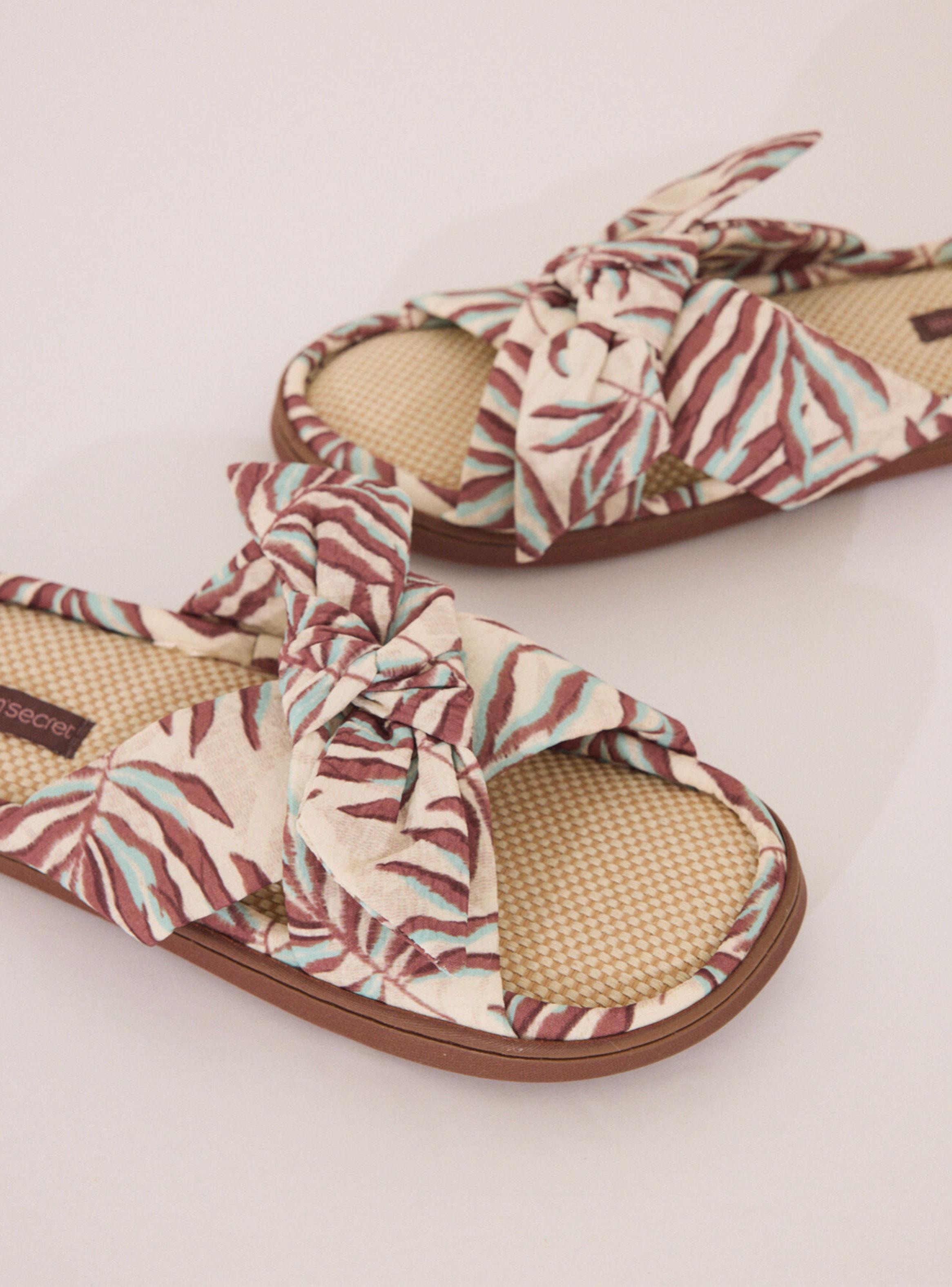 Pantuflas Rafia Print Tropical-3