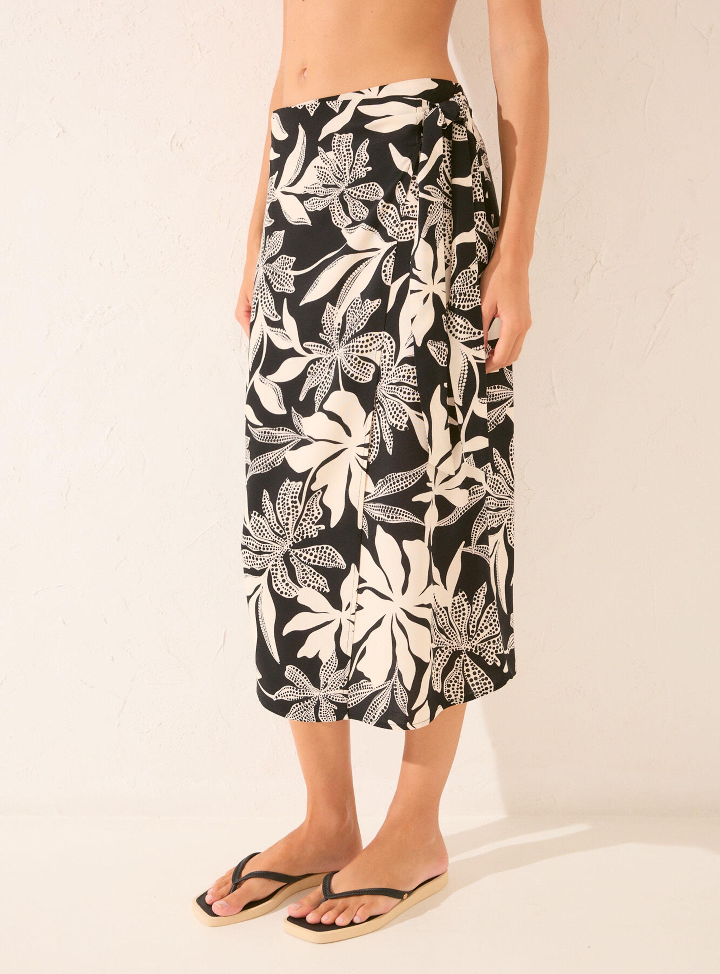 Pareo Midi Estampado Flores-2