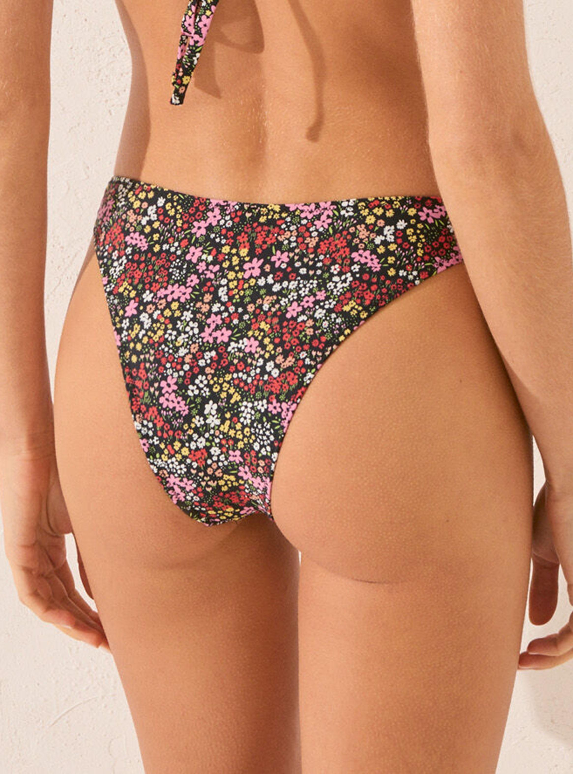 Calzón Bikini Brasileño Mini Flores-1