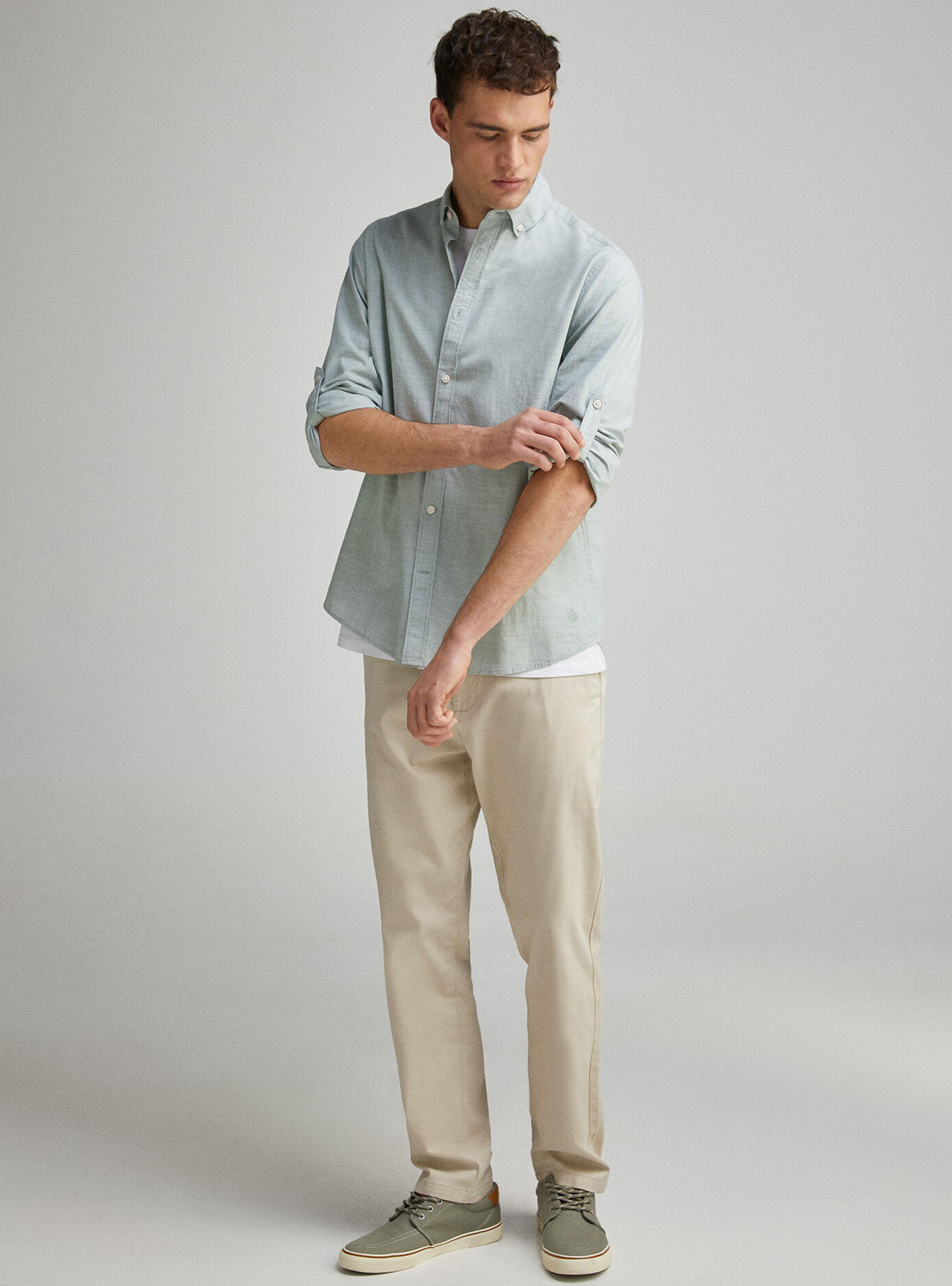 Camisa Algodón Slub Lisa-3