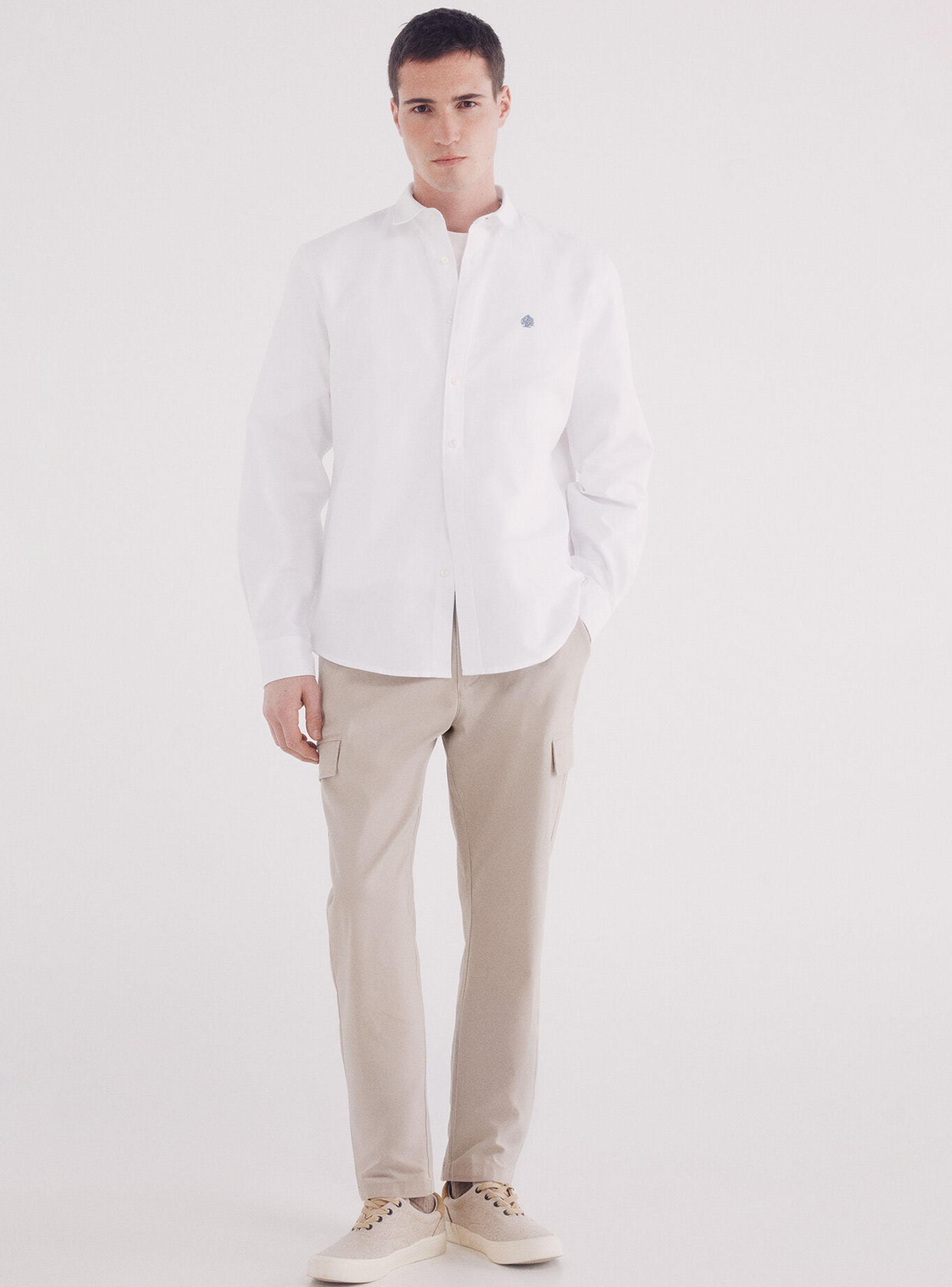 Camisa Modelo Oxford Botón Nacarado-3