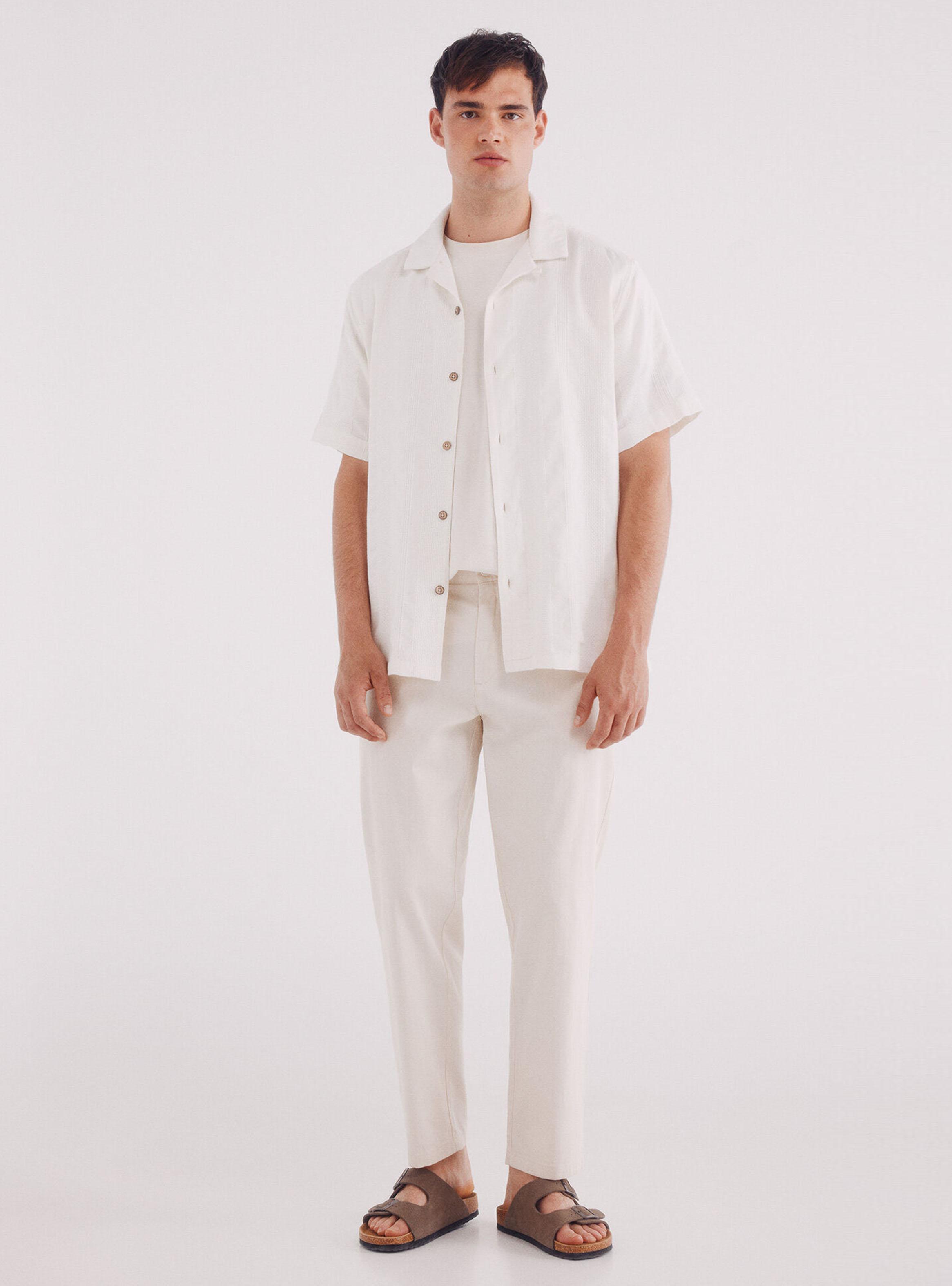 Camisa Manga Corta Jacquard-3