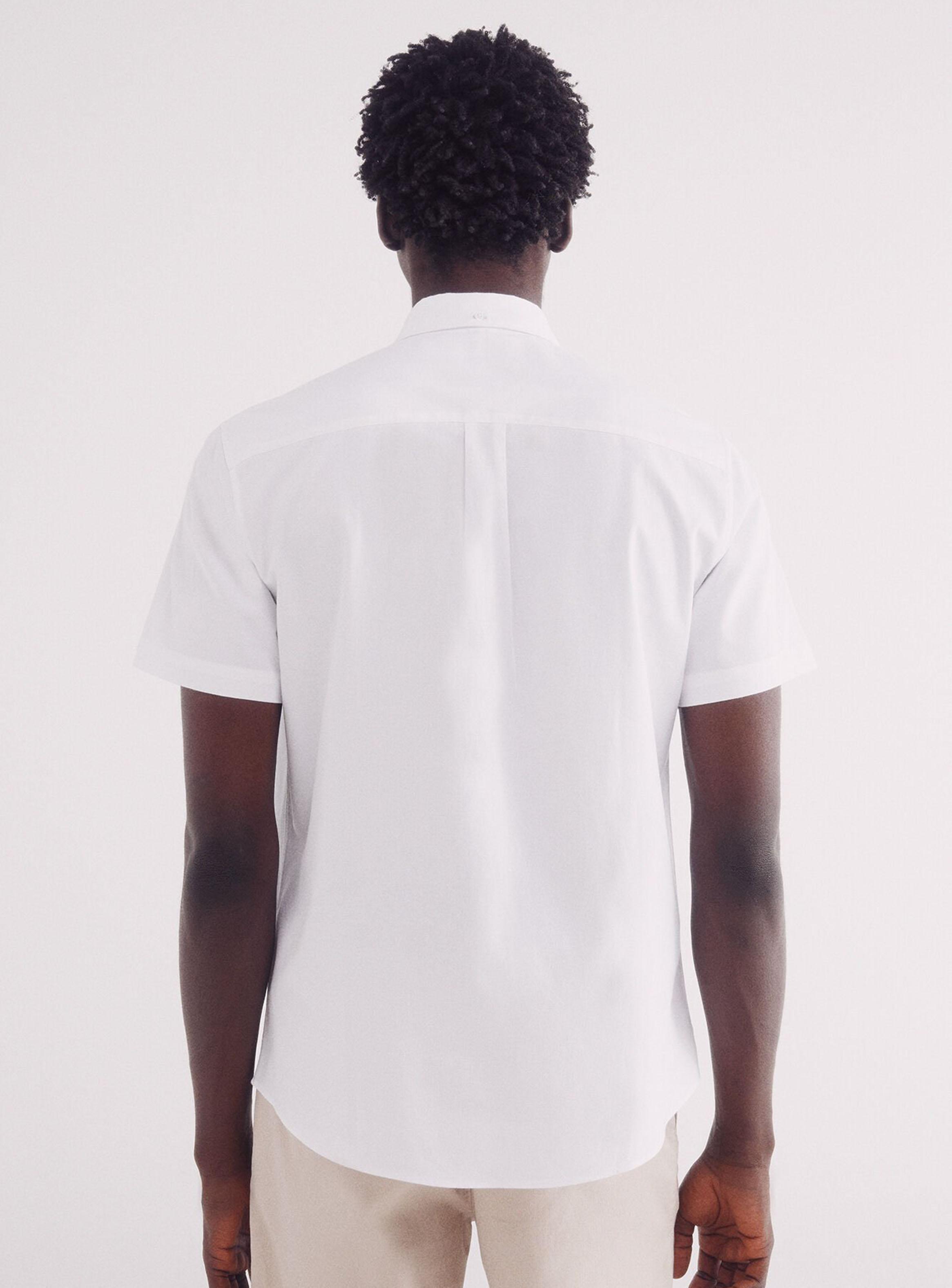 Camisa manga corta estructura bicolor-1