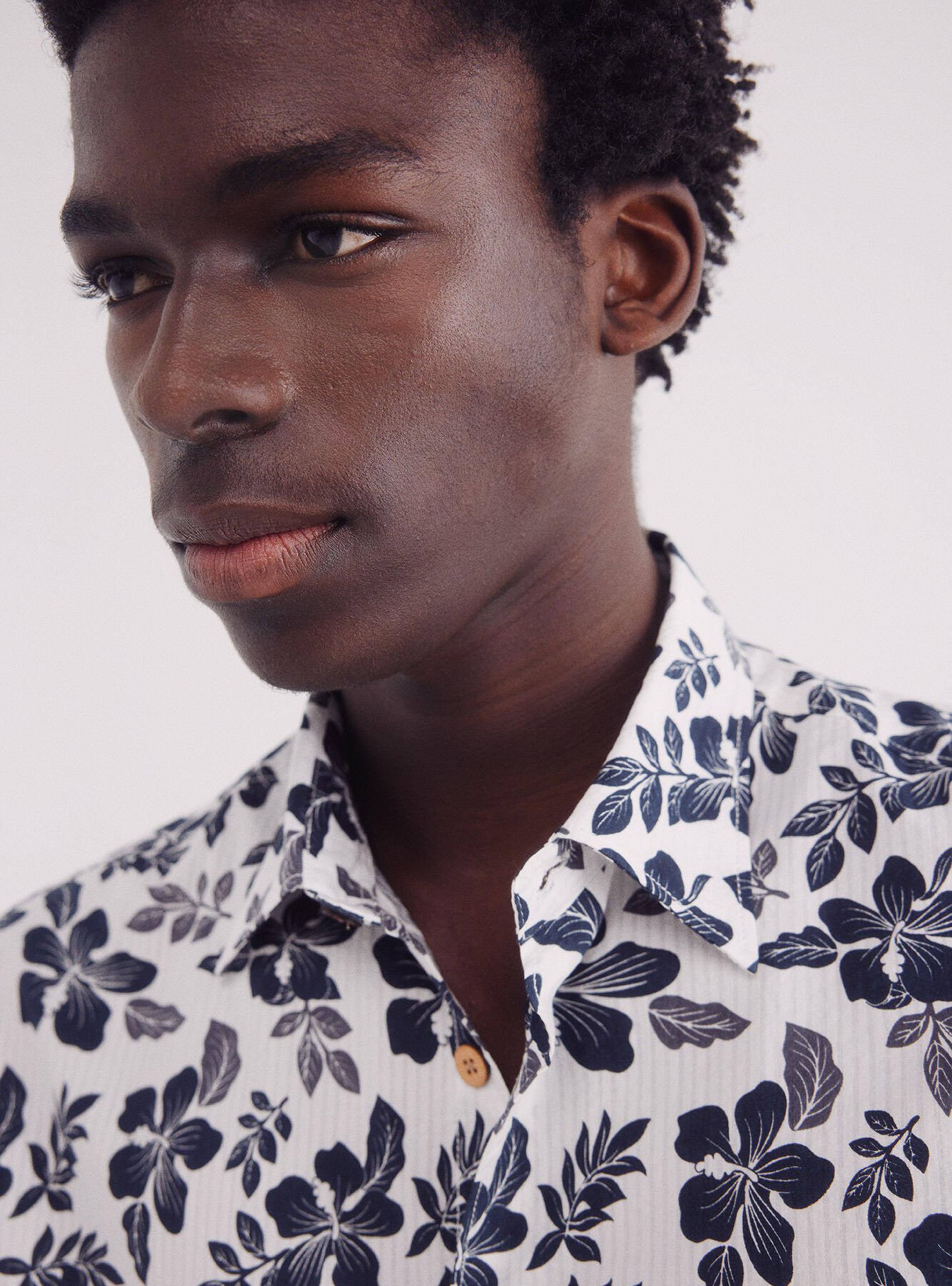 Camisa Seersucker Estampada-3
