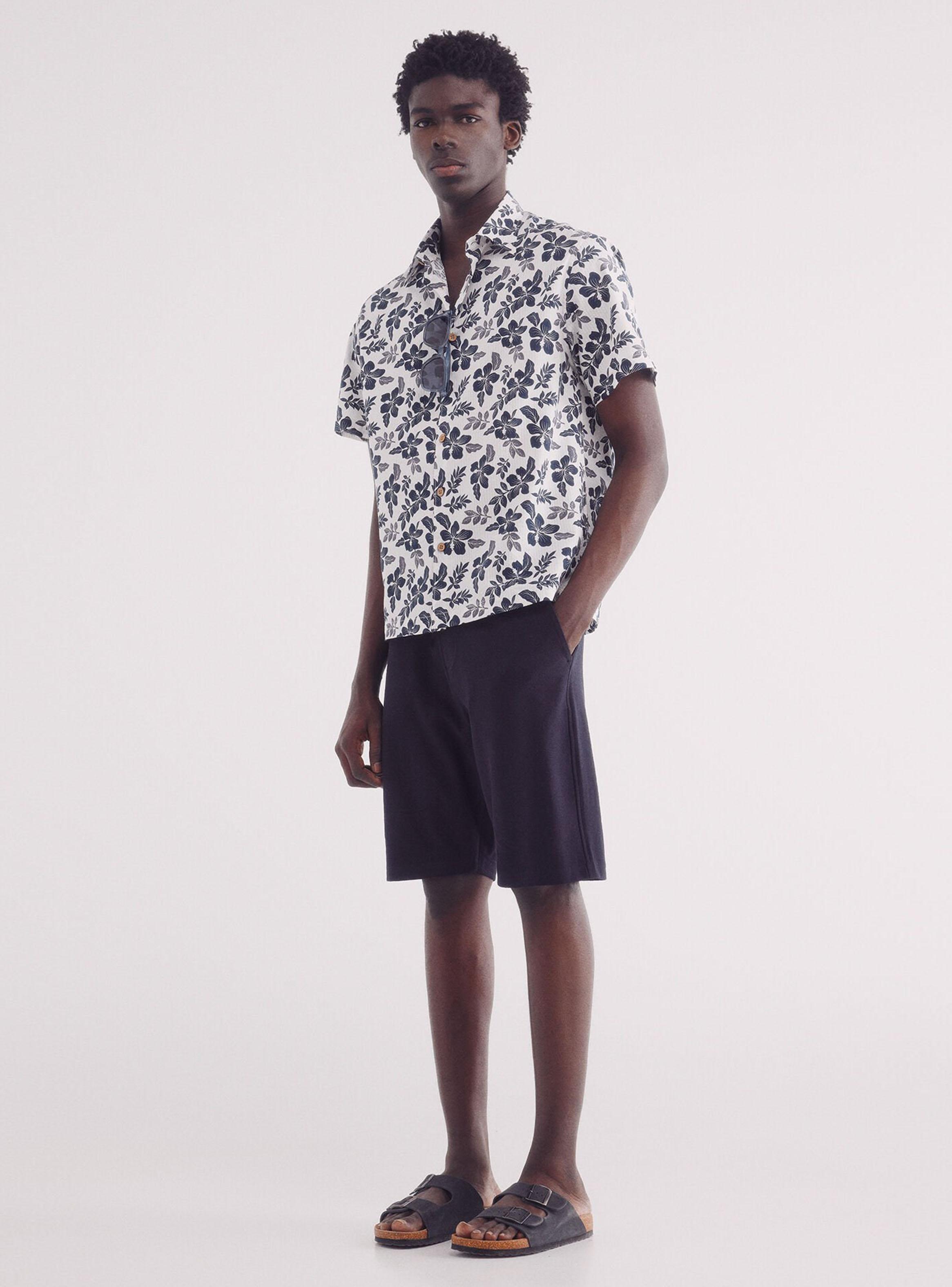 Camisa Seersucker Estampada-4