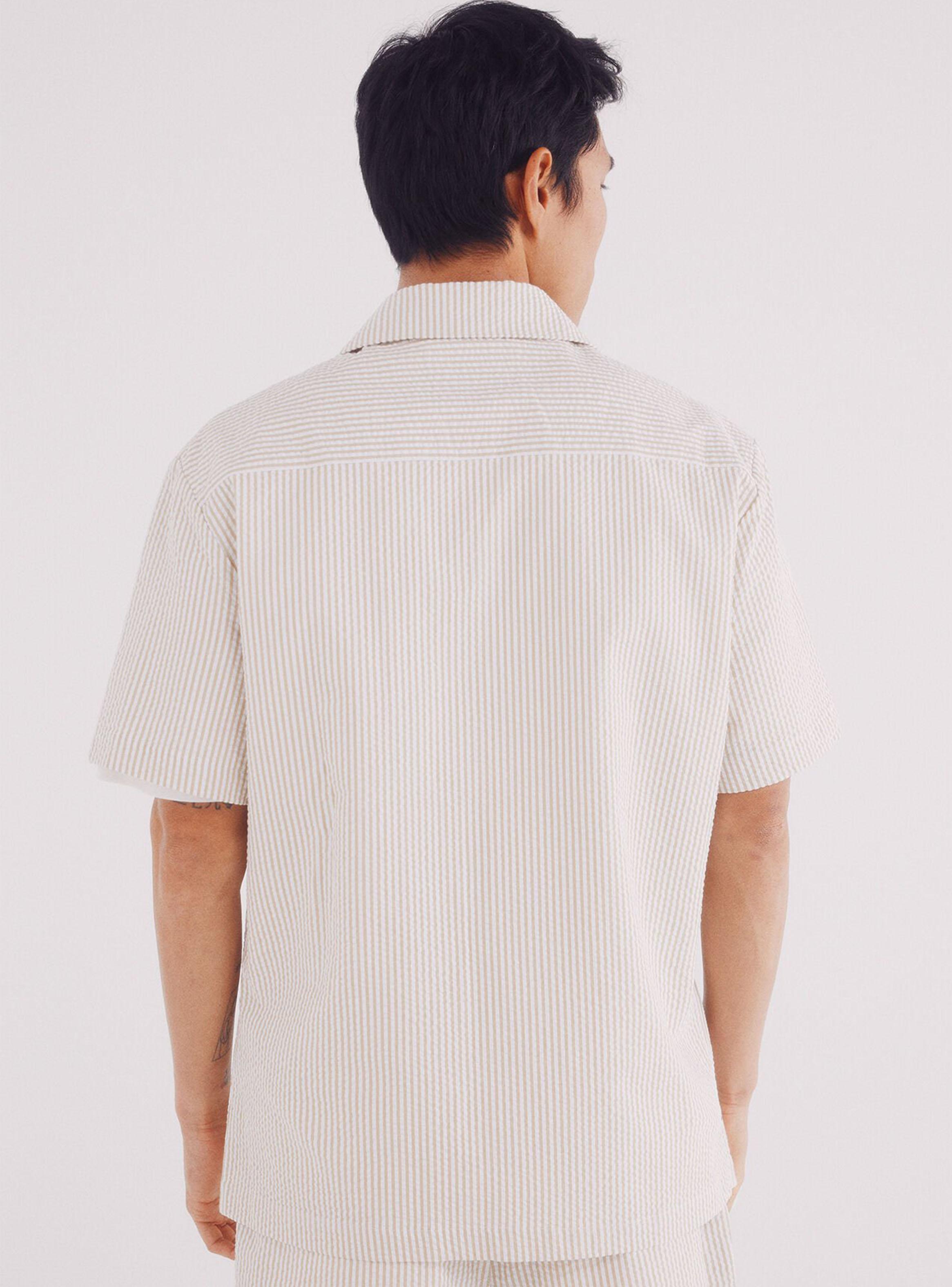Camisa Manga Corta Seersucker Rayas-1