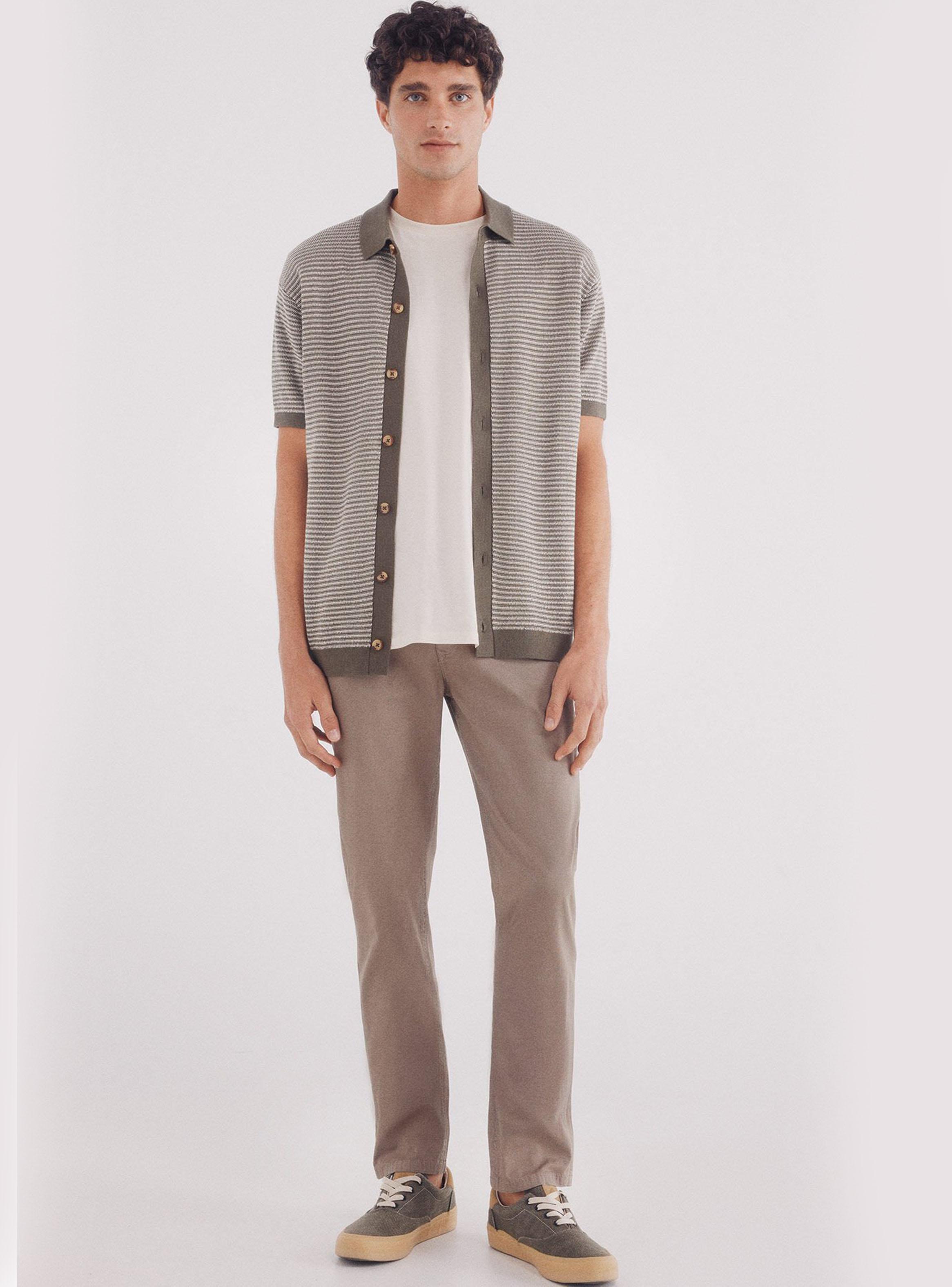 Pantalón 5 Bolsillos Estructura Slim Fit-4