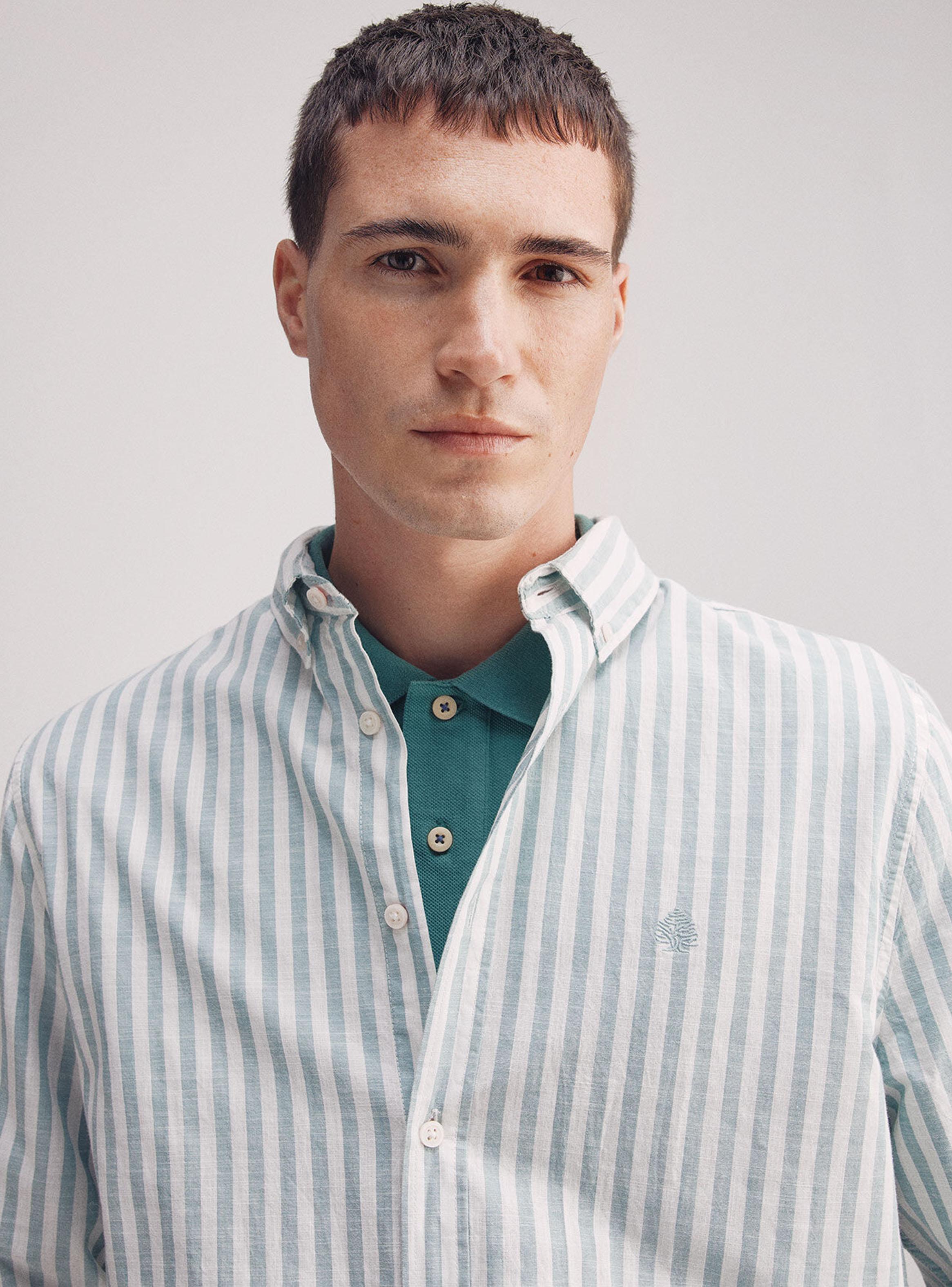 Camisa Rayas Algodón Slub-2