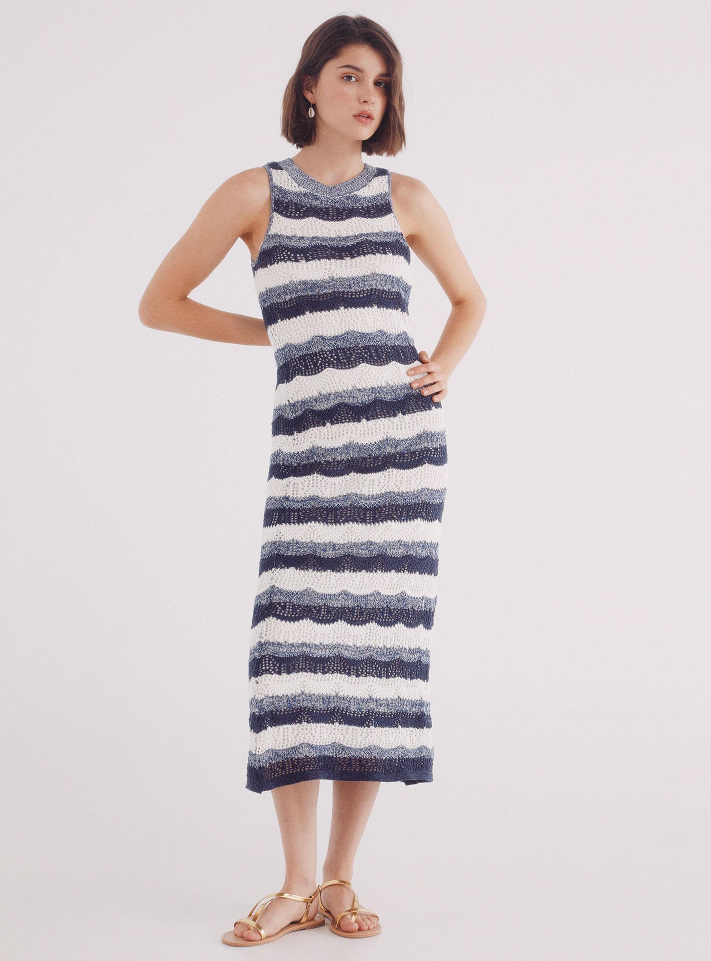 Vestido Midi Punto Estructura-0