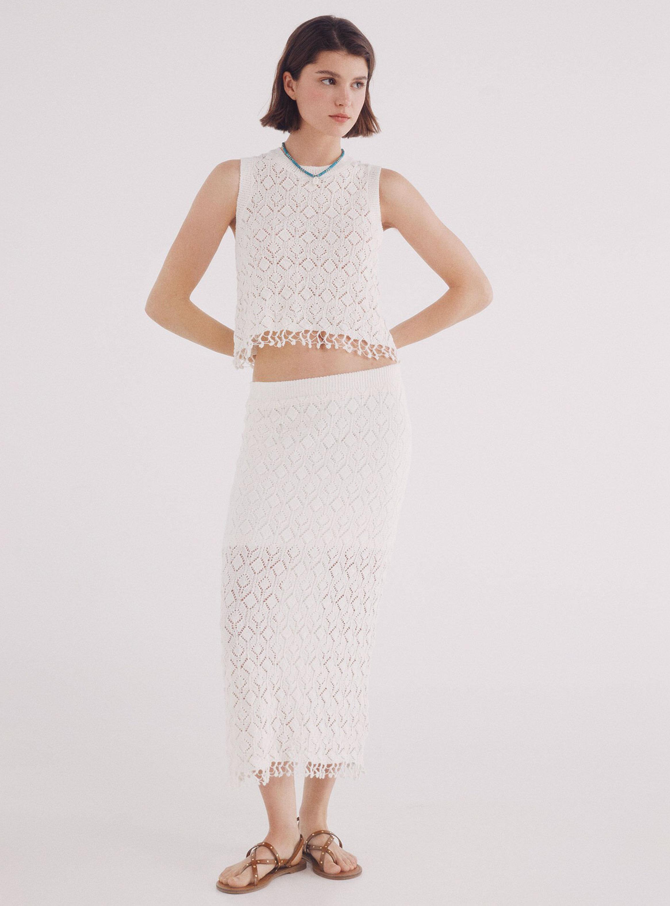 Falda Midi Punto Poointelle-3
