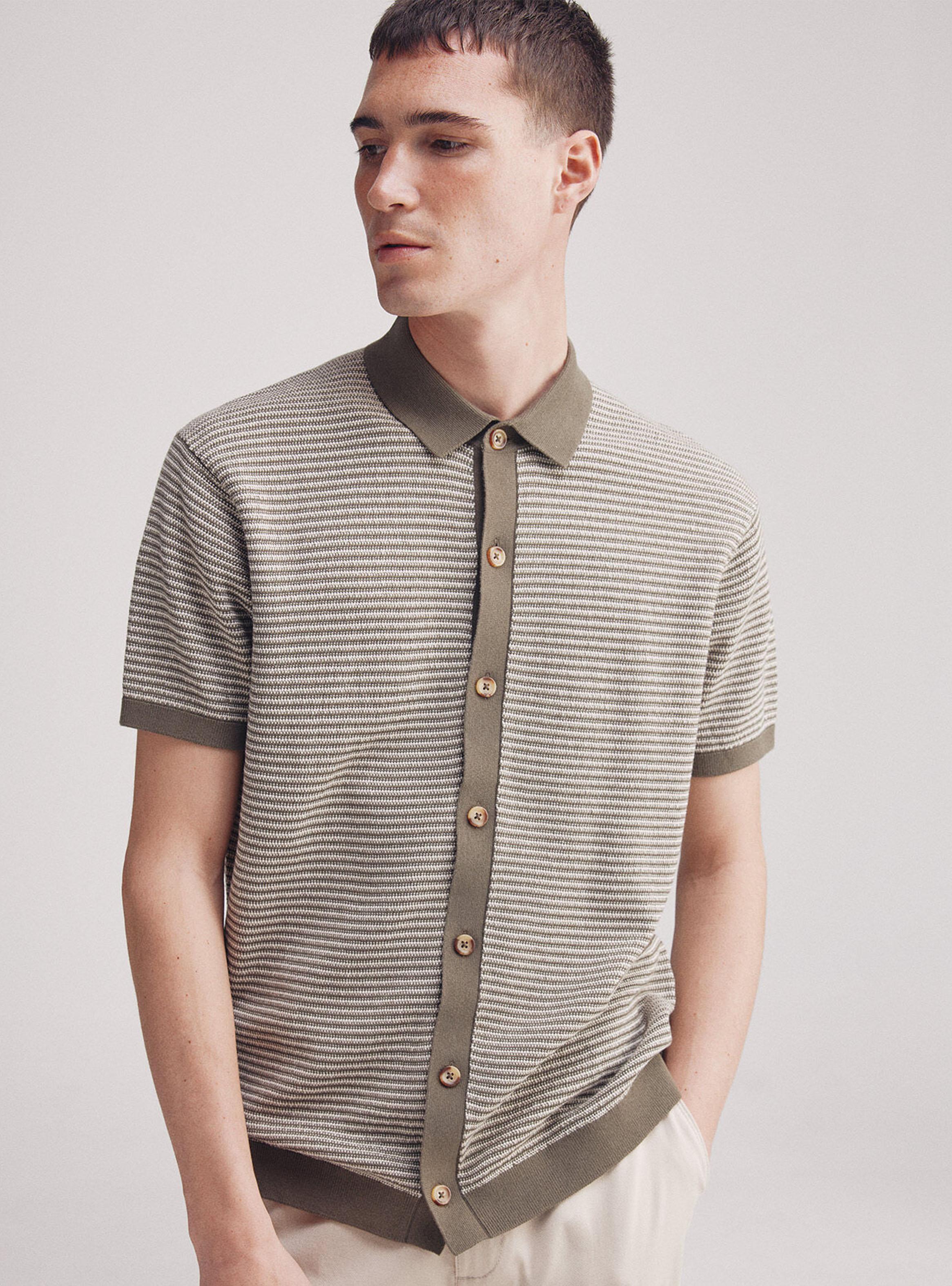 Polera Manga Corta Estructura-0