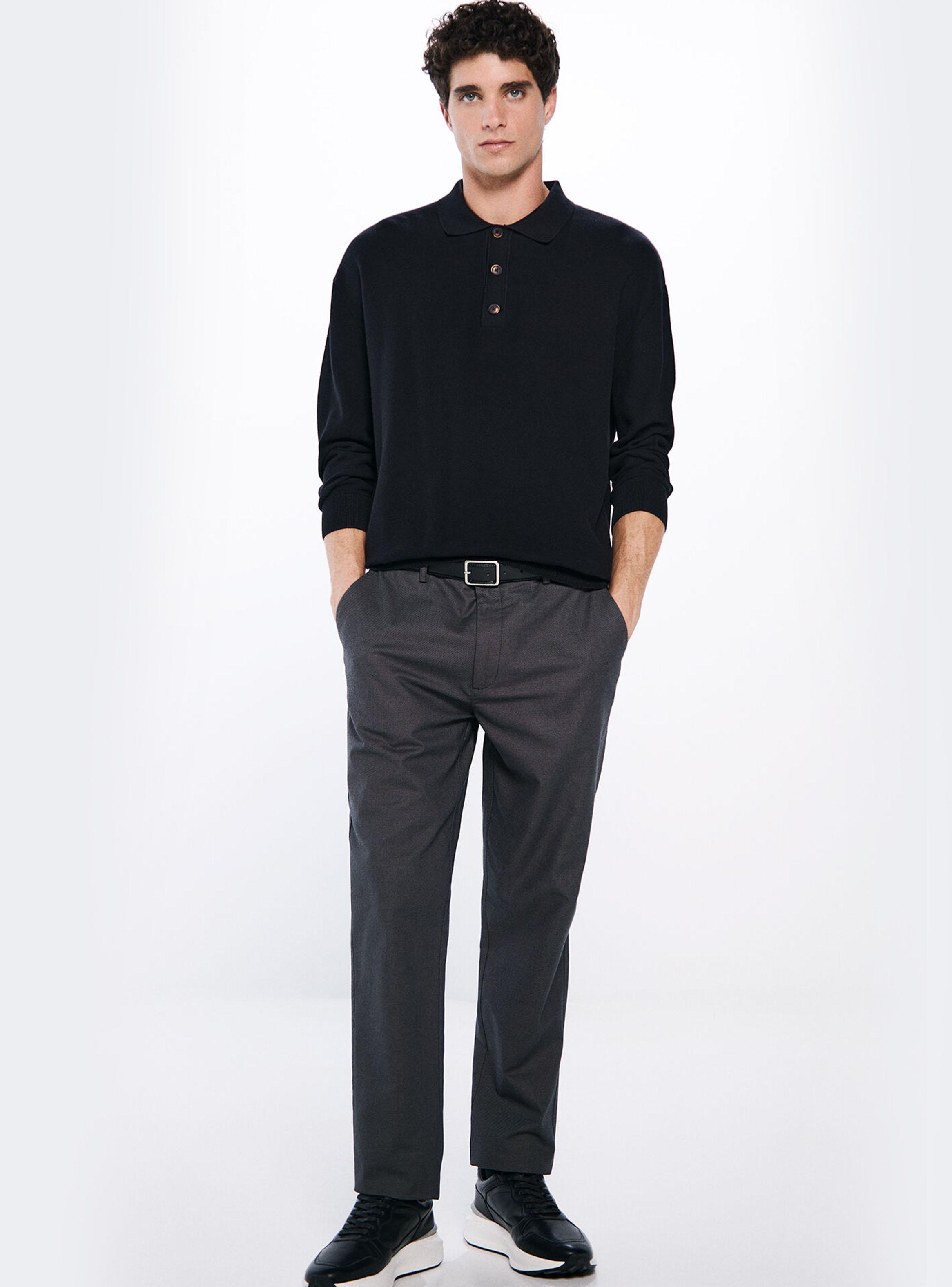 Pantalón Vestir Estrutura Bicolor Chino-4