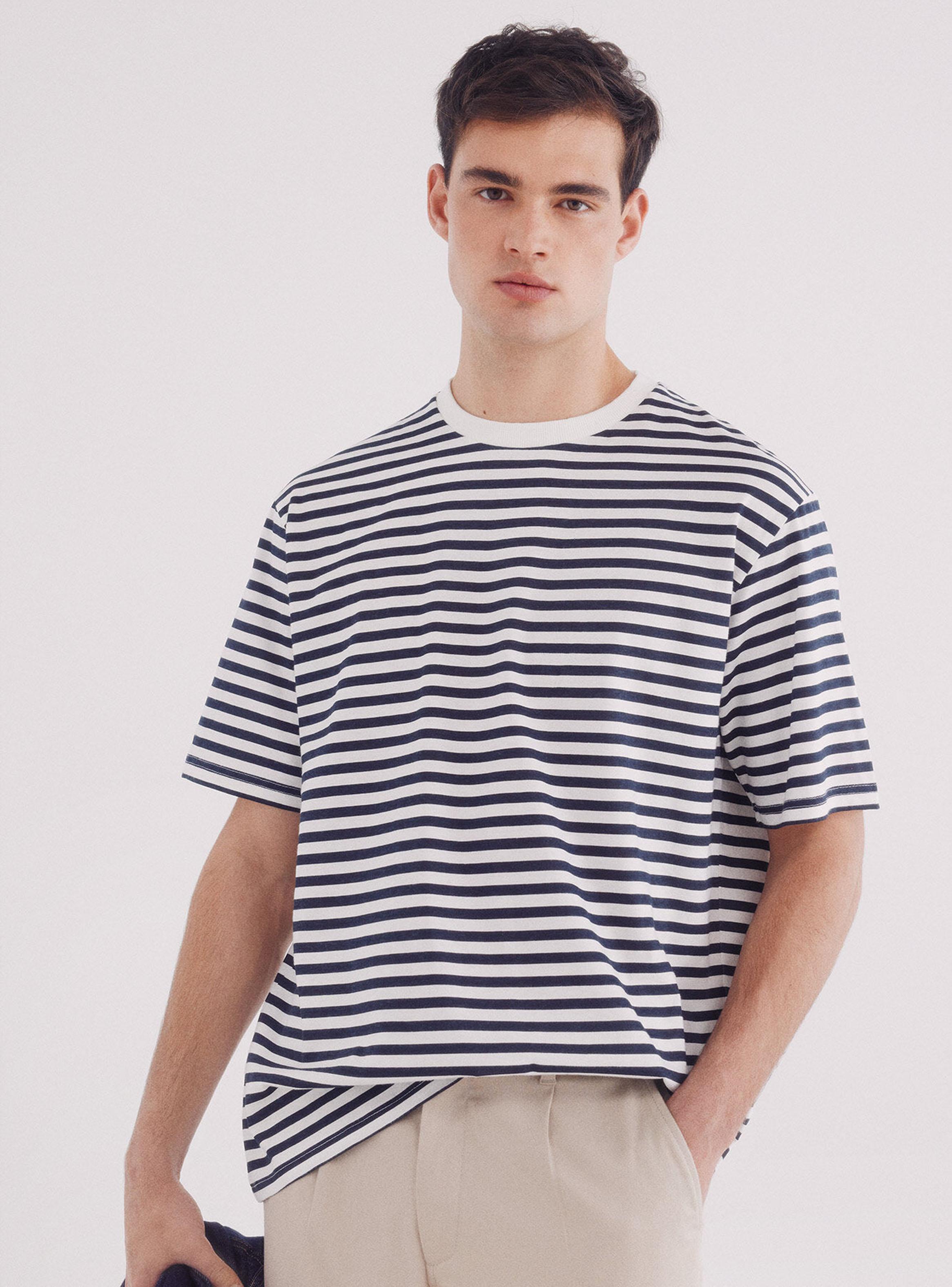 Polera Rayas estampada-0