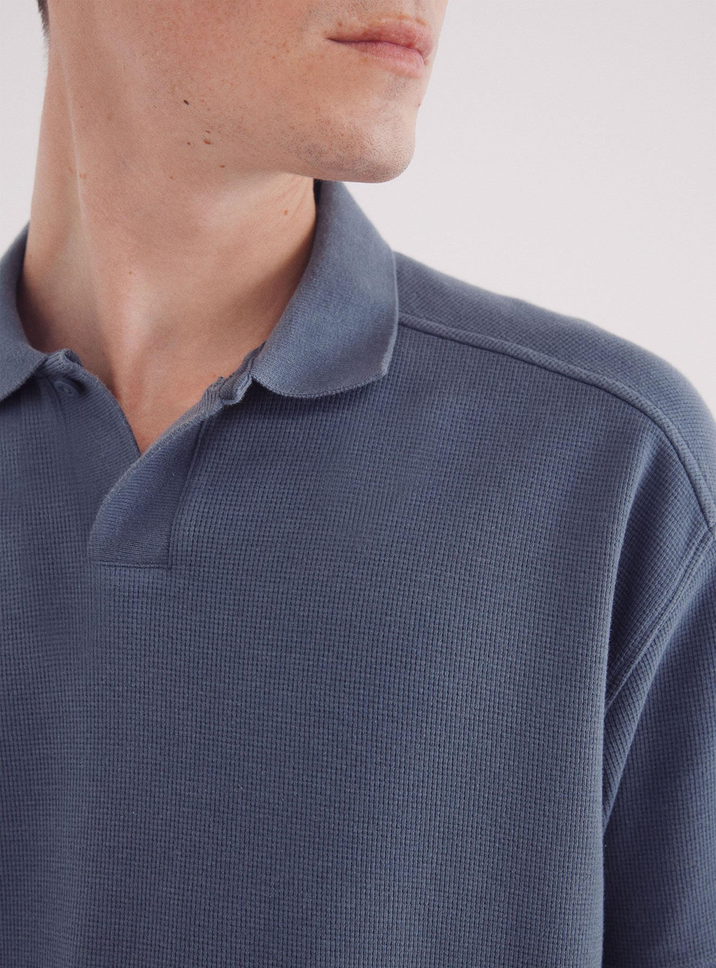 Polera Polo Estructura Waffle Regular Fit-3
