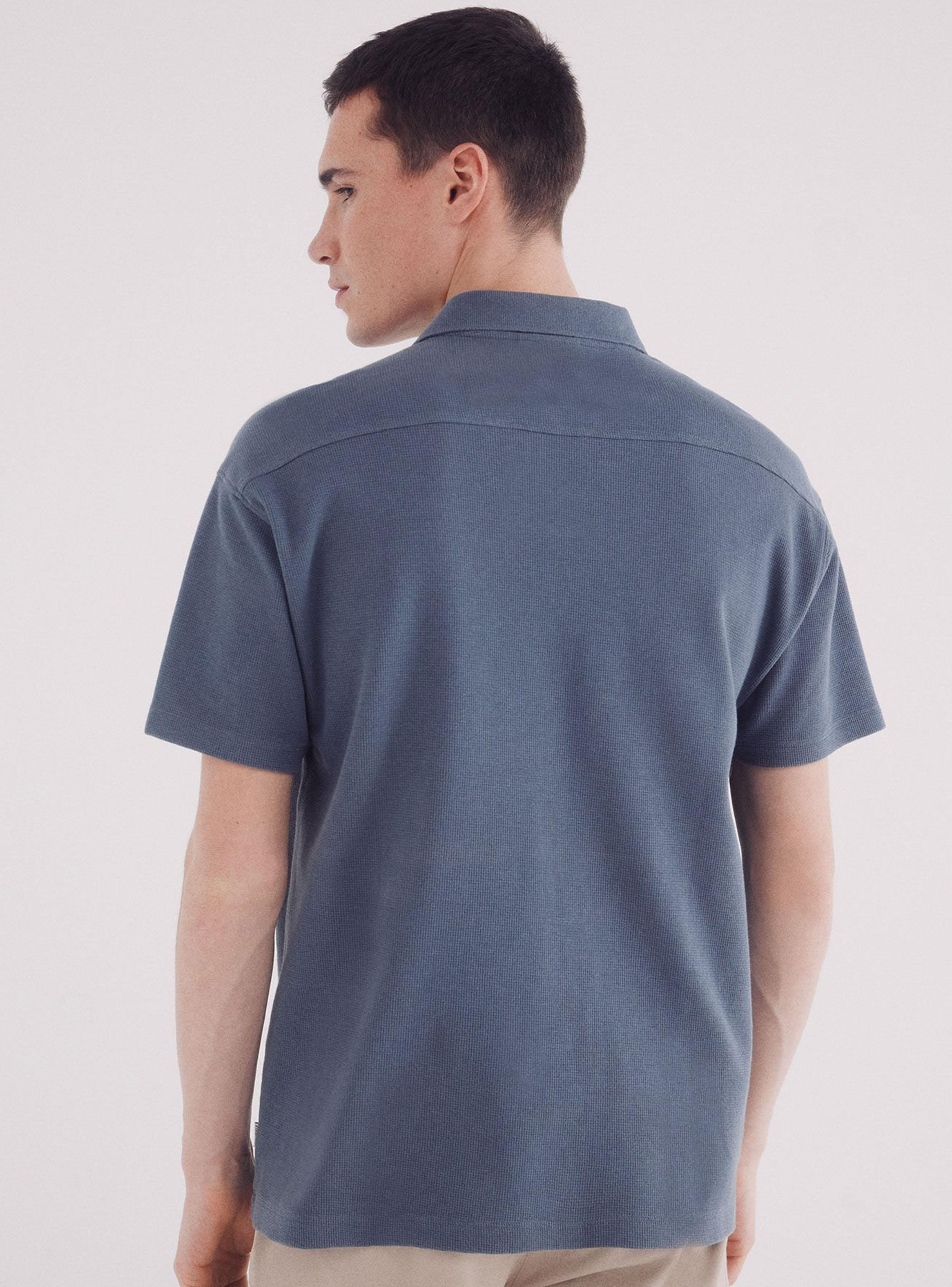 Polera Polo Estructura Waffle Regular Fit-1