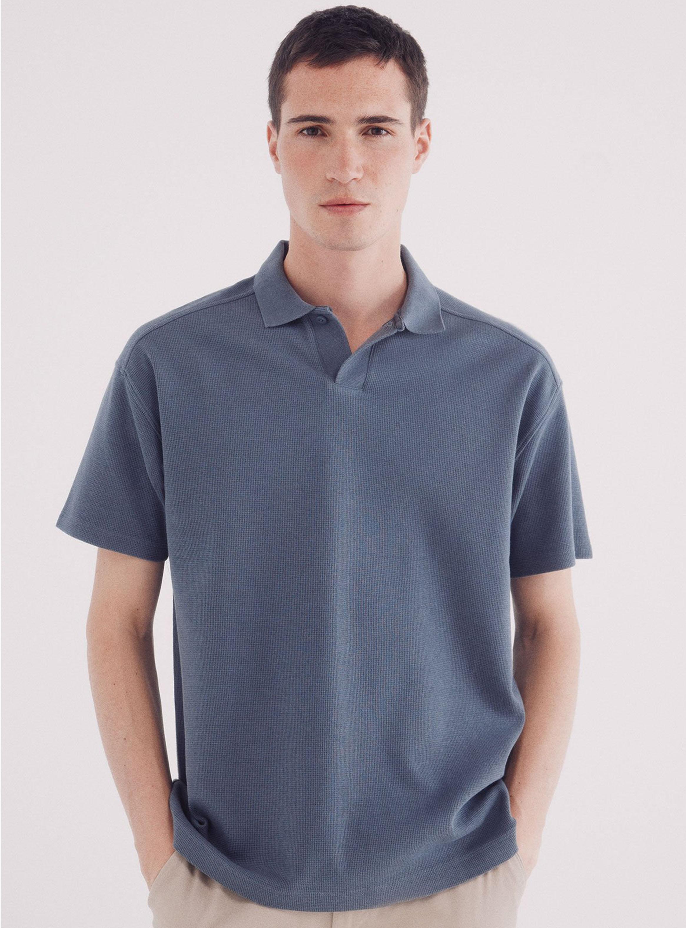 Polera Polo Estructura Waffle Regular Fit-0