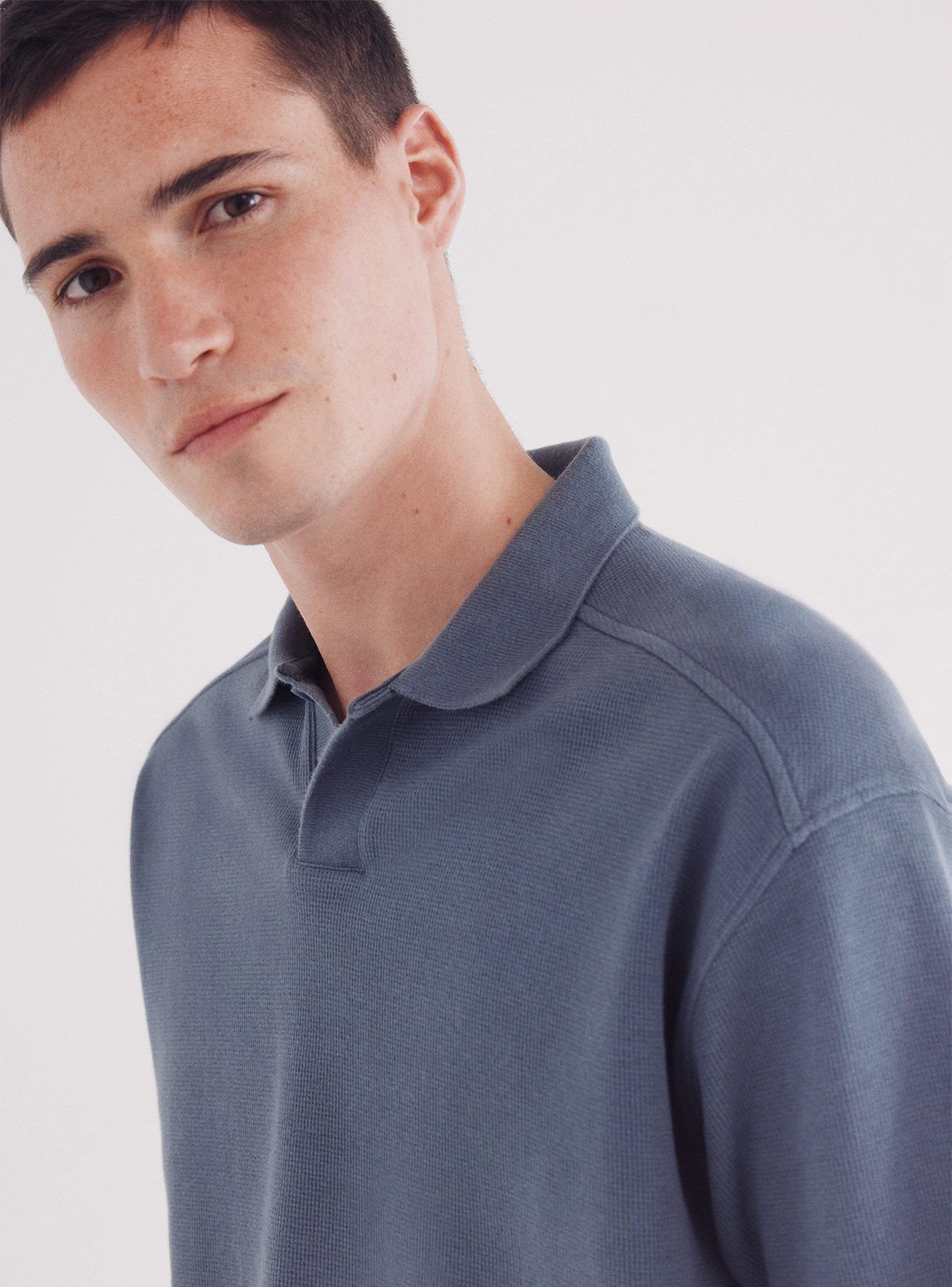 Polera Polo Estructura Waffle Regular Fit-2