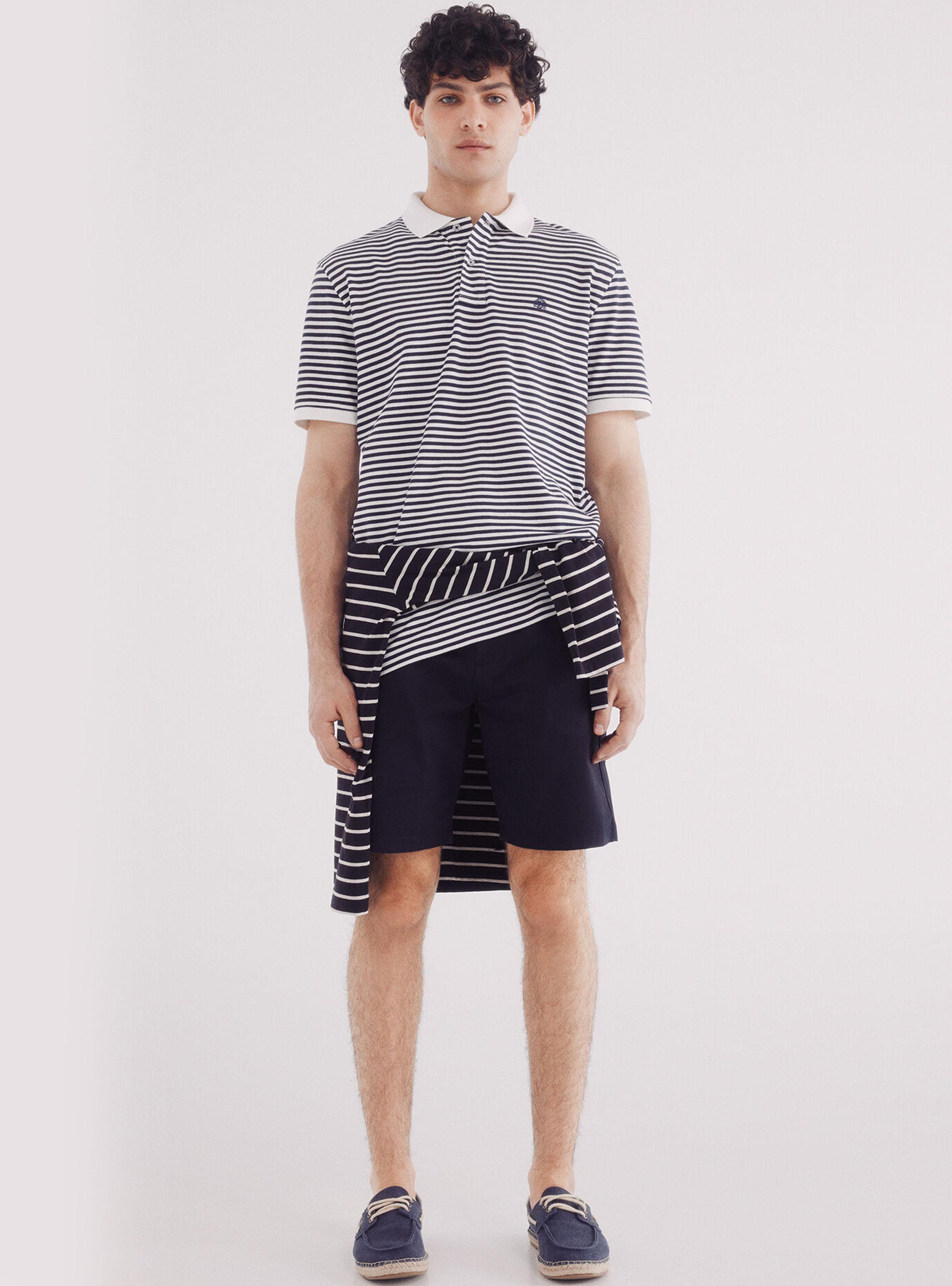 Polera Polo Piqué Básico Rayas Regular Fit-3