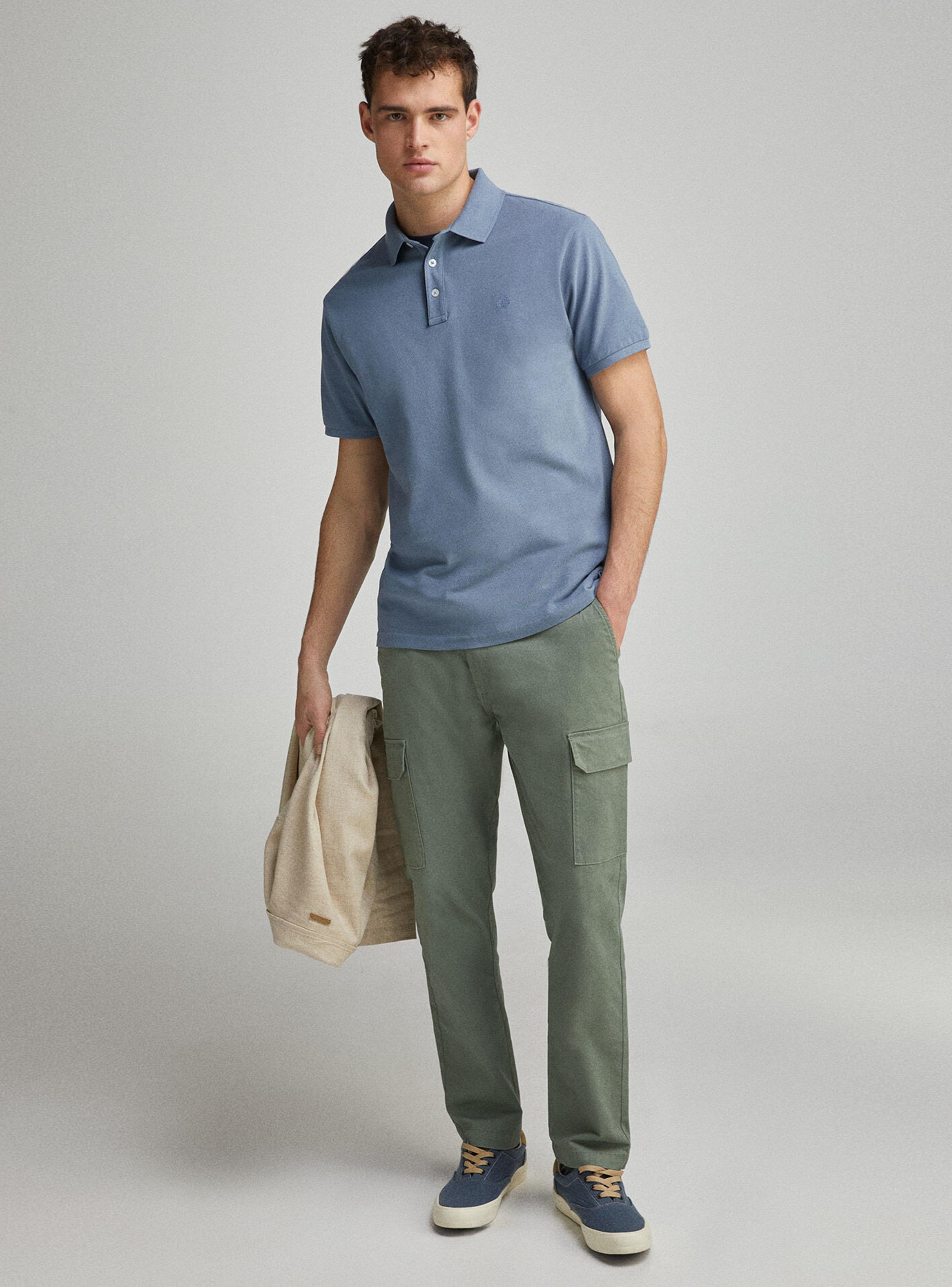 Polera Piqué Contraste Tapeta Slim Fit-4