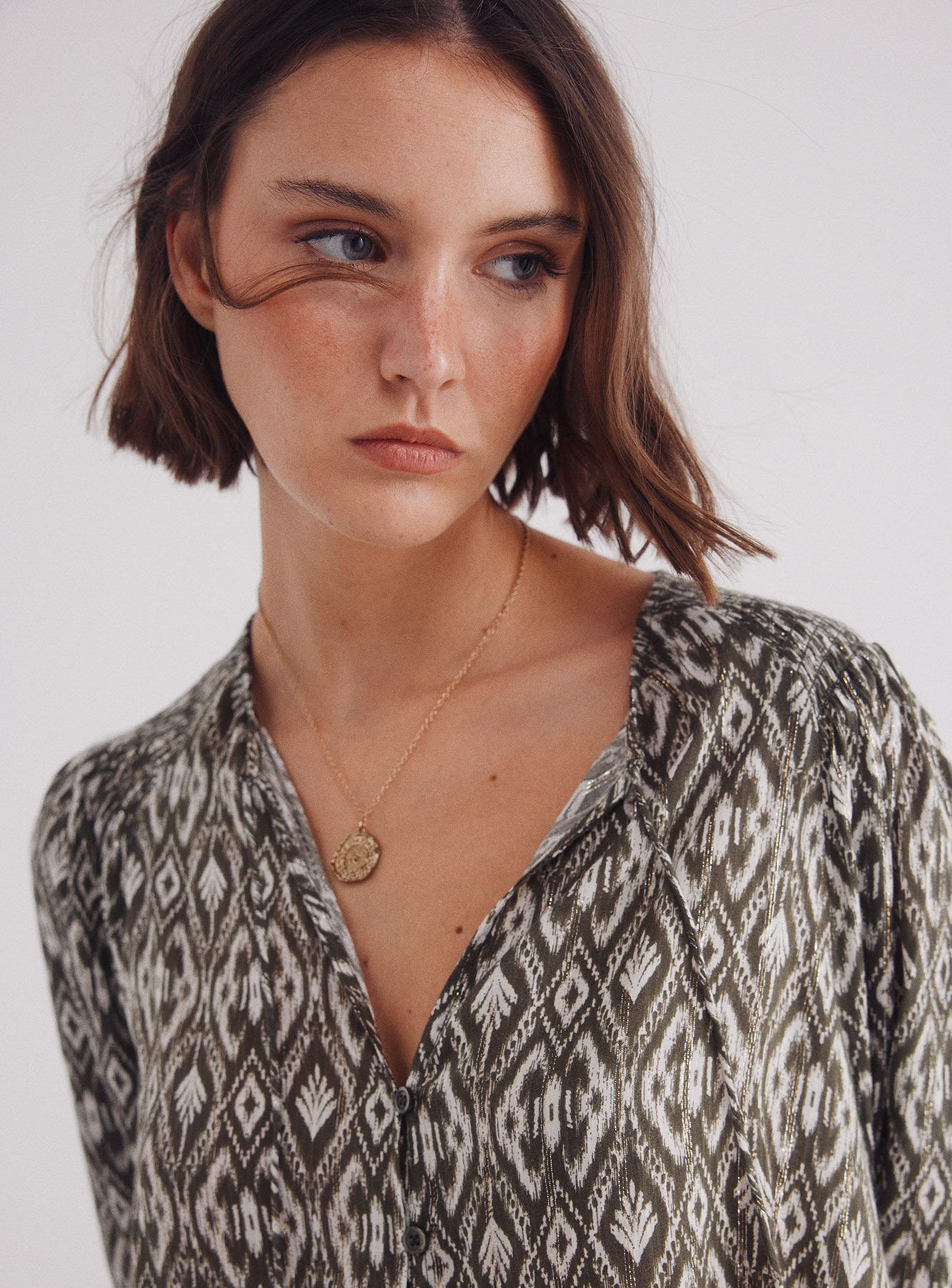 Blusa Étnica Nido De Abeja-2