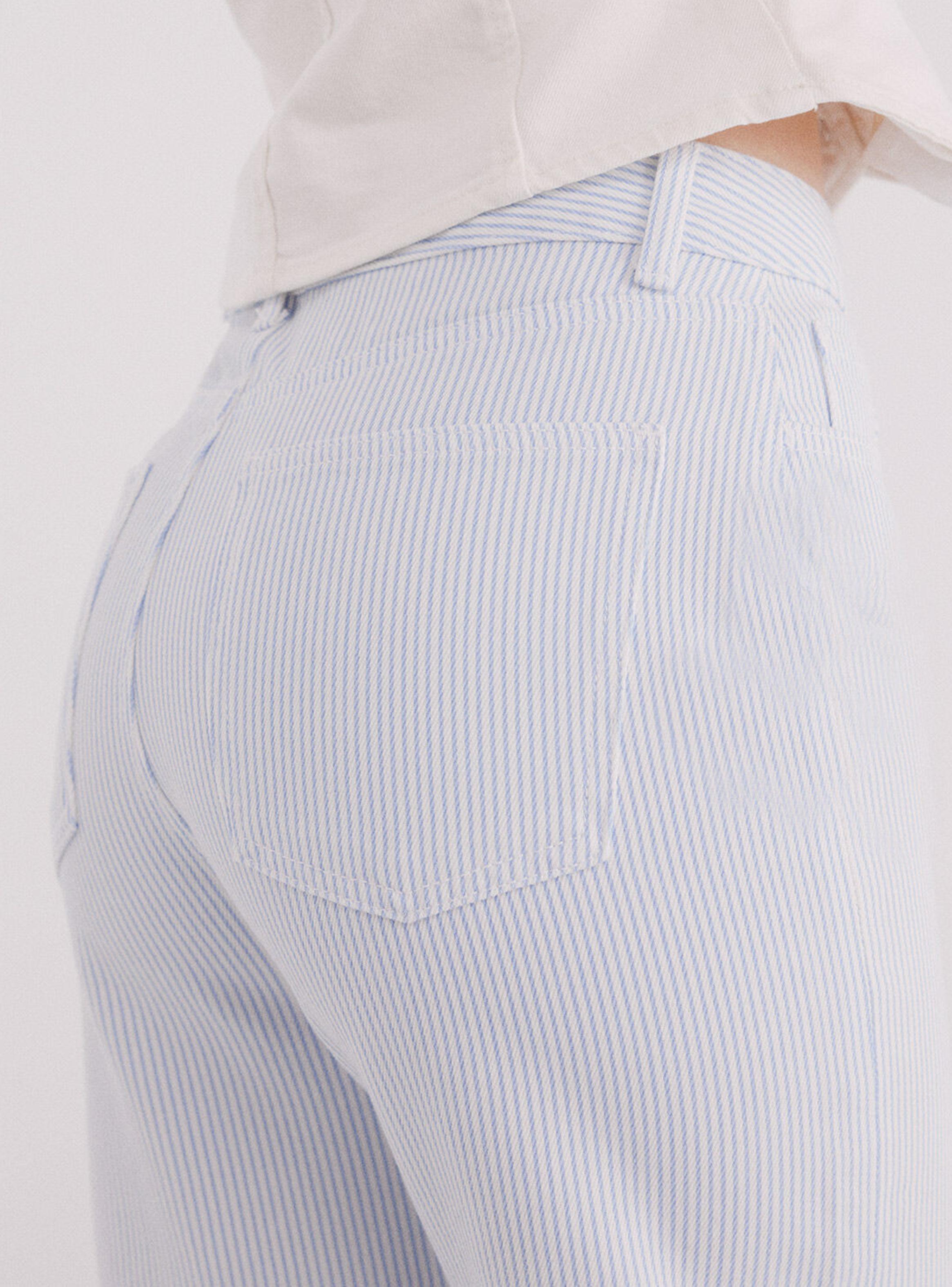 Jeans Wide Leg Rayas Algodón-3
