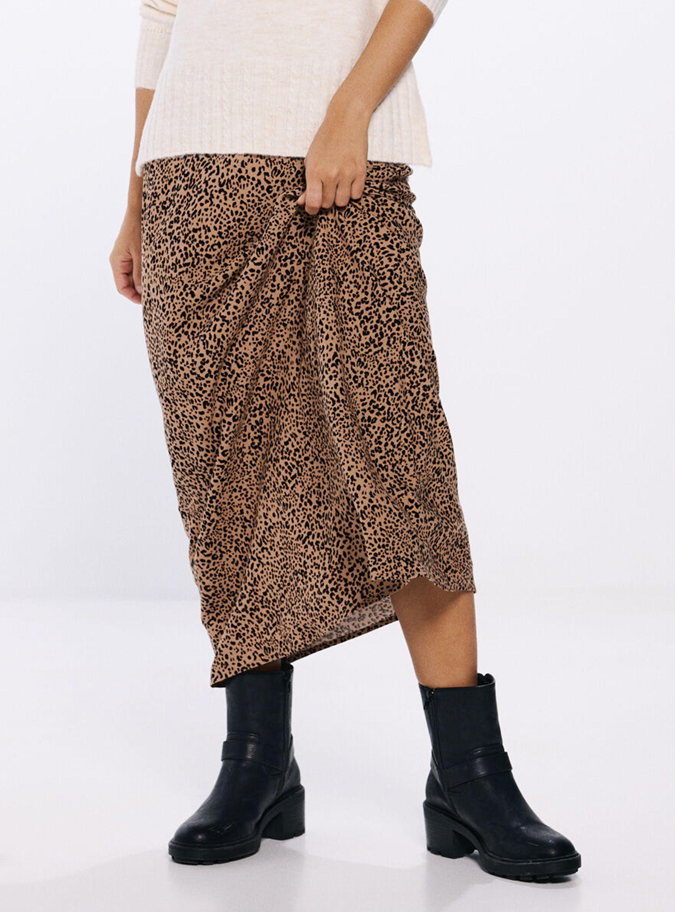Falda Midi Estampado Leopardo-2